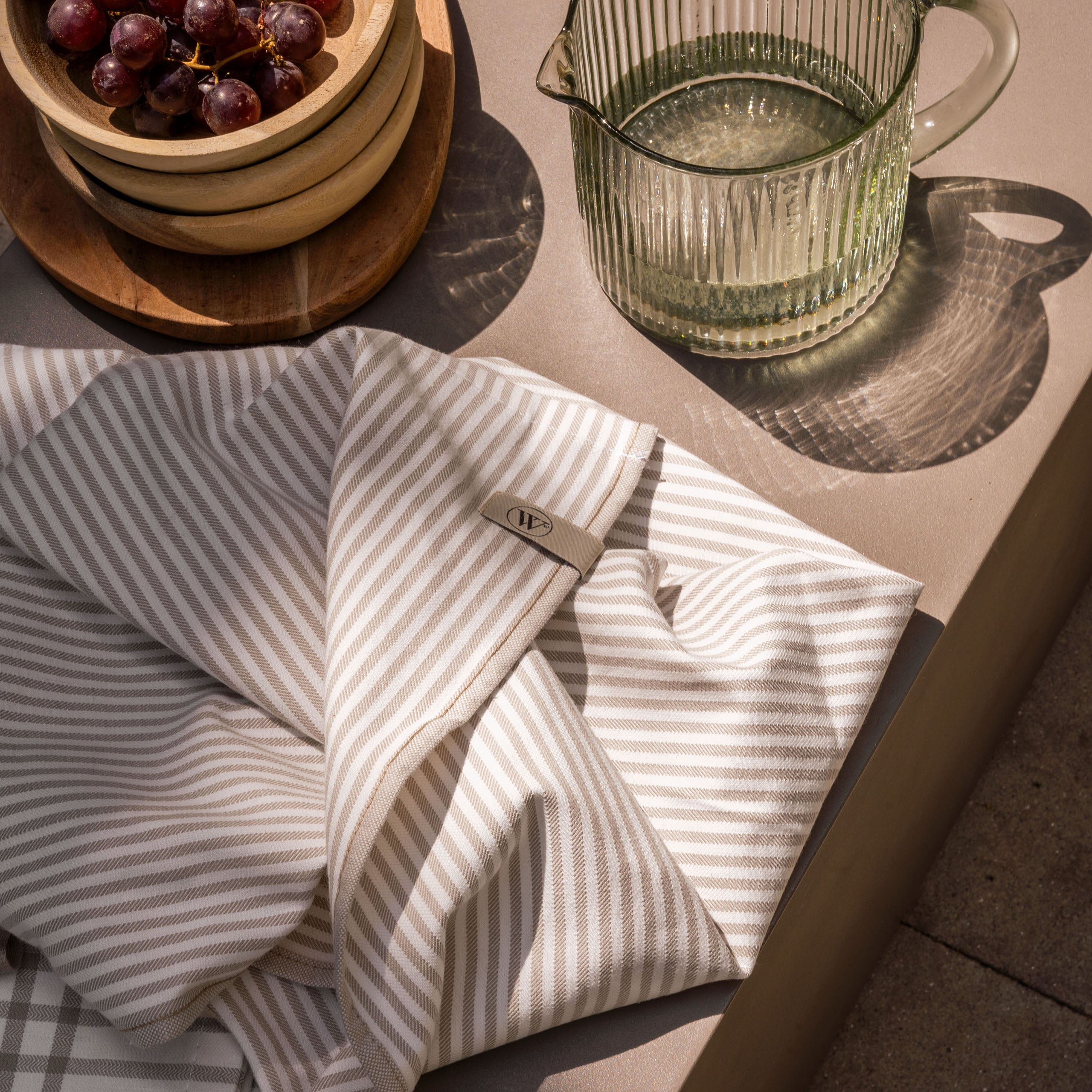 Keukenset Superior Kitchen Set Taupe / Wit 2x 50x70 + 1x 50x50