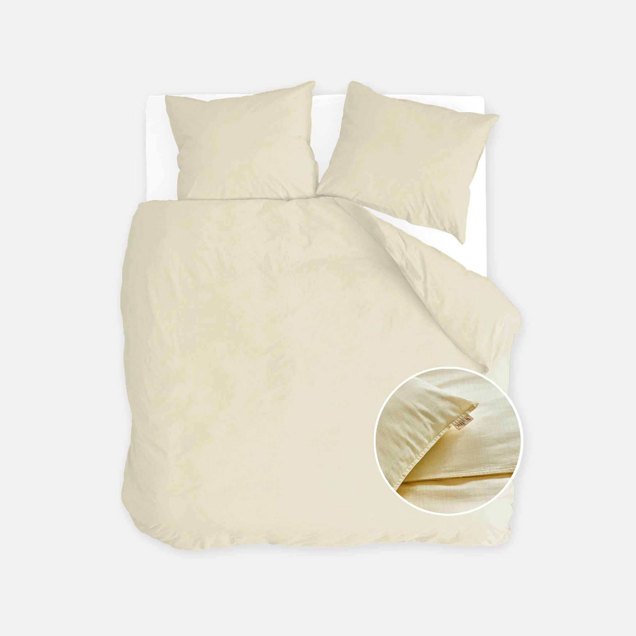 Dekbedovertrek Vintage Cotton Geel