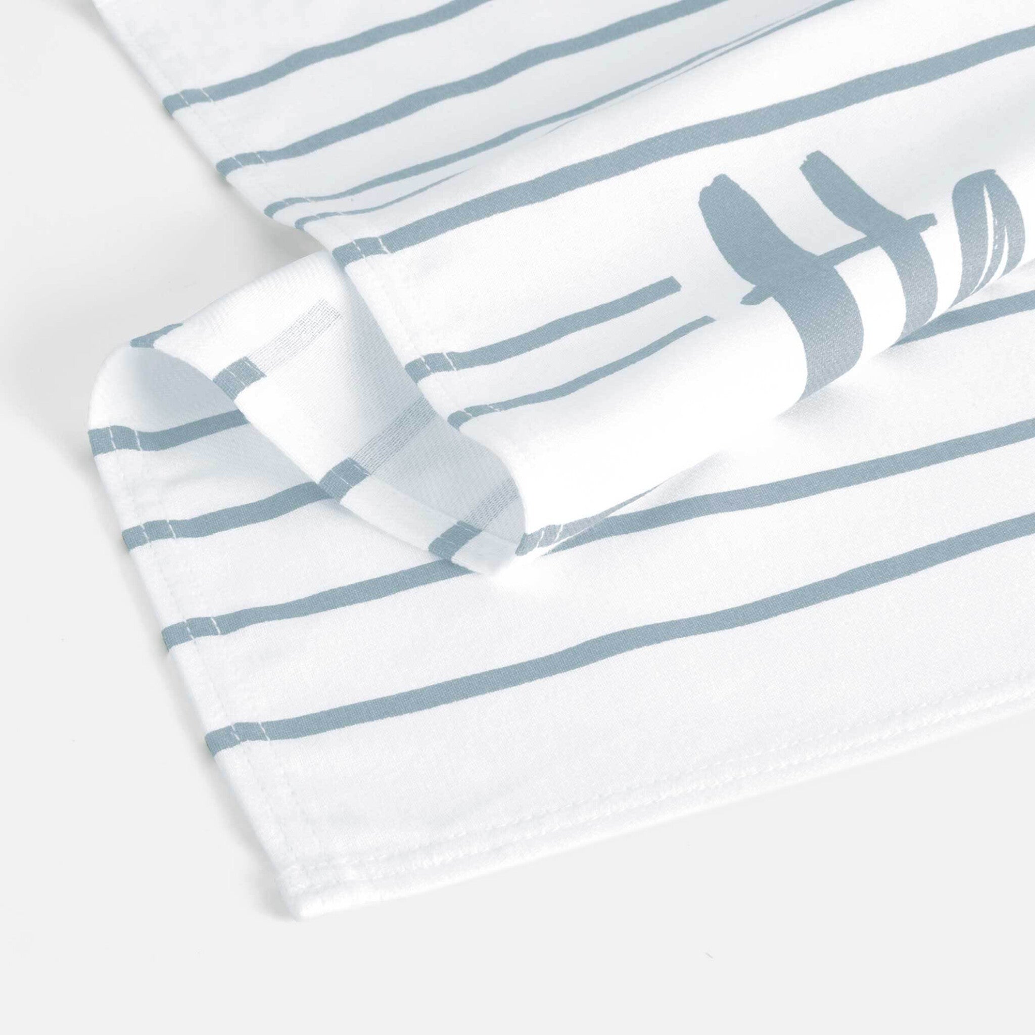 Theedoek Dry with Happiness Jeans Blauw 50x70