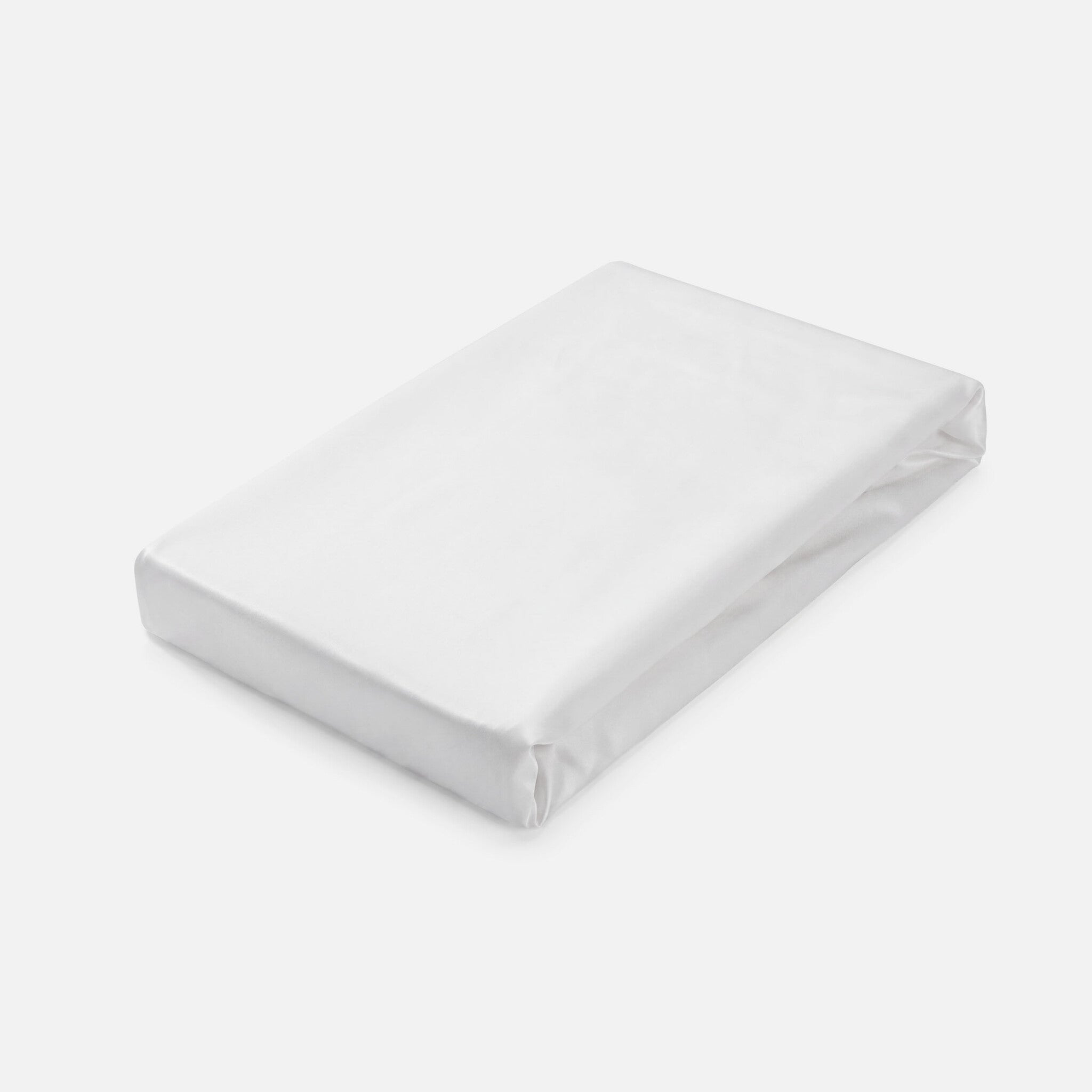 Hoeslaken Satin Cotton Wit