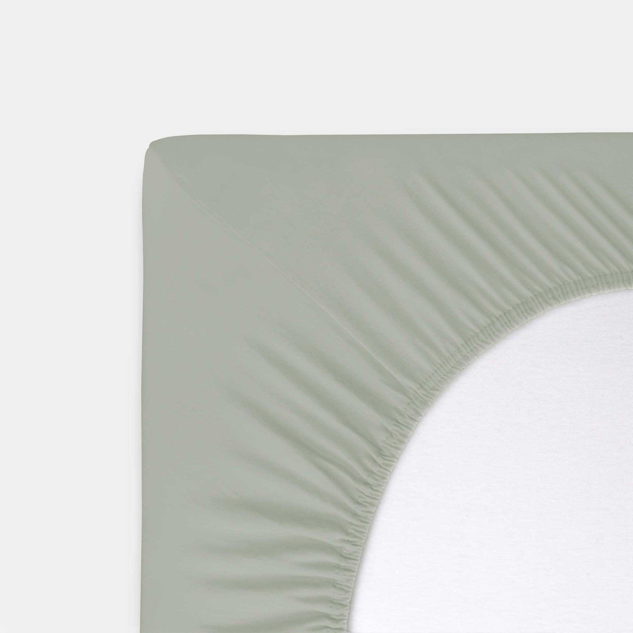 Byrklund Hoeslaken Bed Basics Jersey Grijsgroen