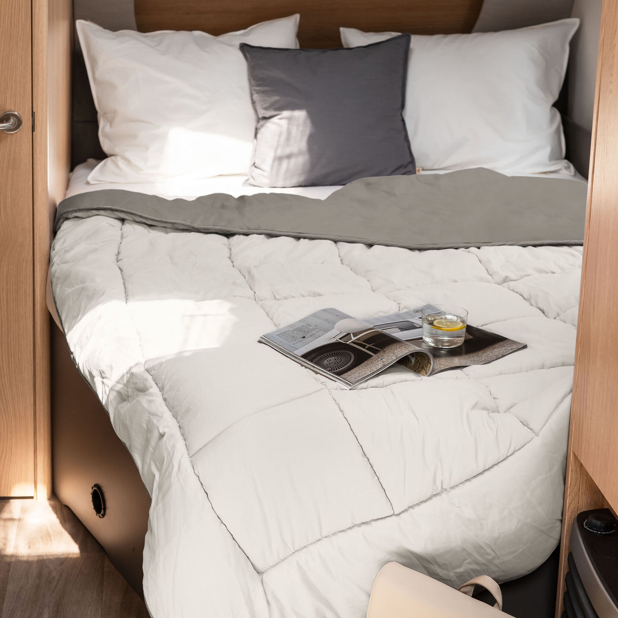 Wasbaar dekbed met vaste hoes Zand/Taupe