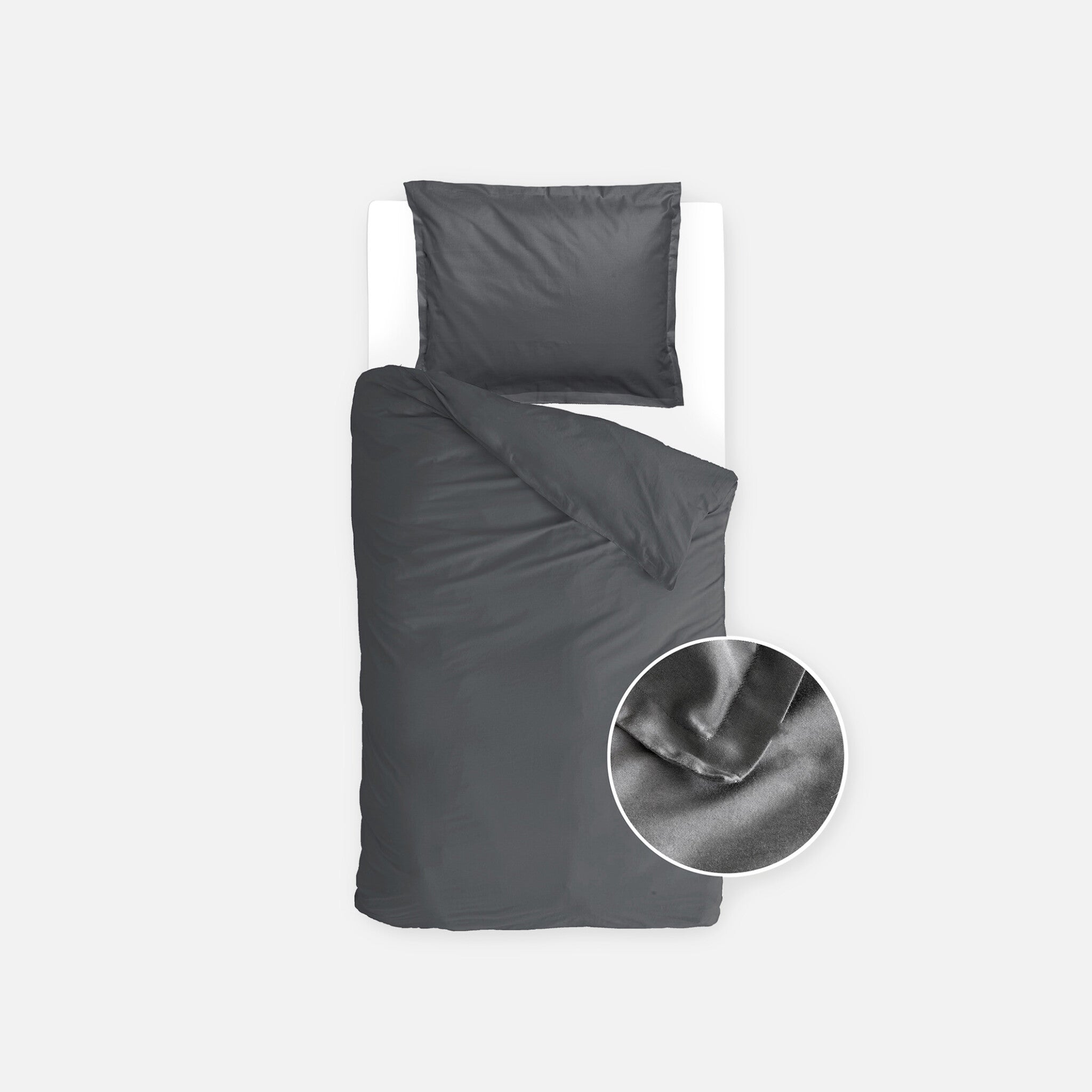 Dekbedovertrek Vintage Satin Antraciet