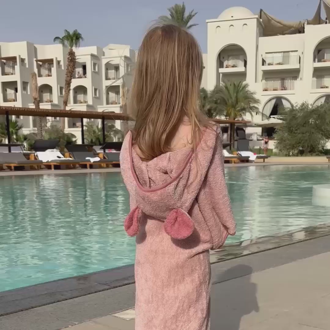 Handdoek Kinderponcho Beer