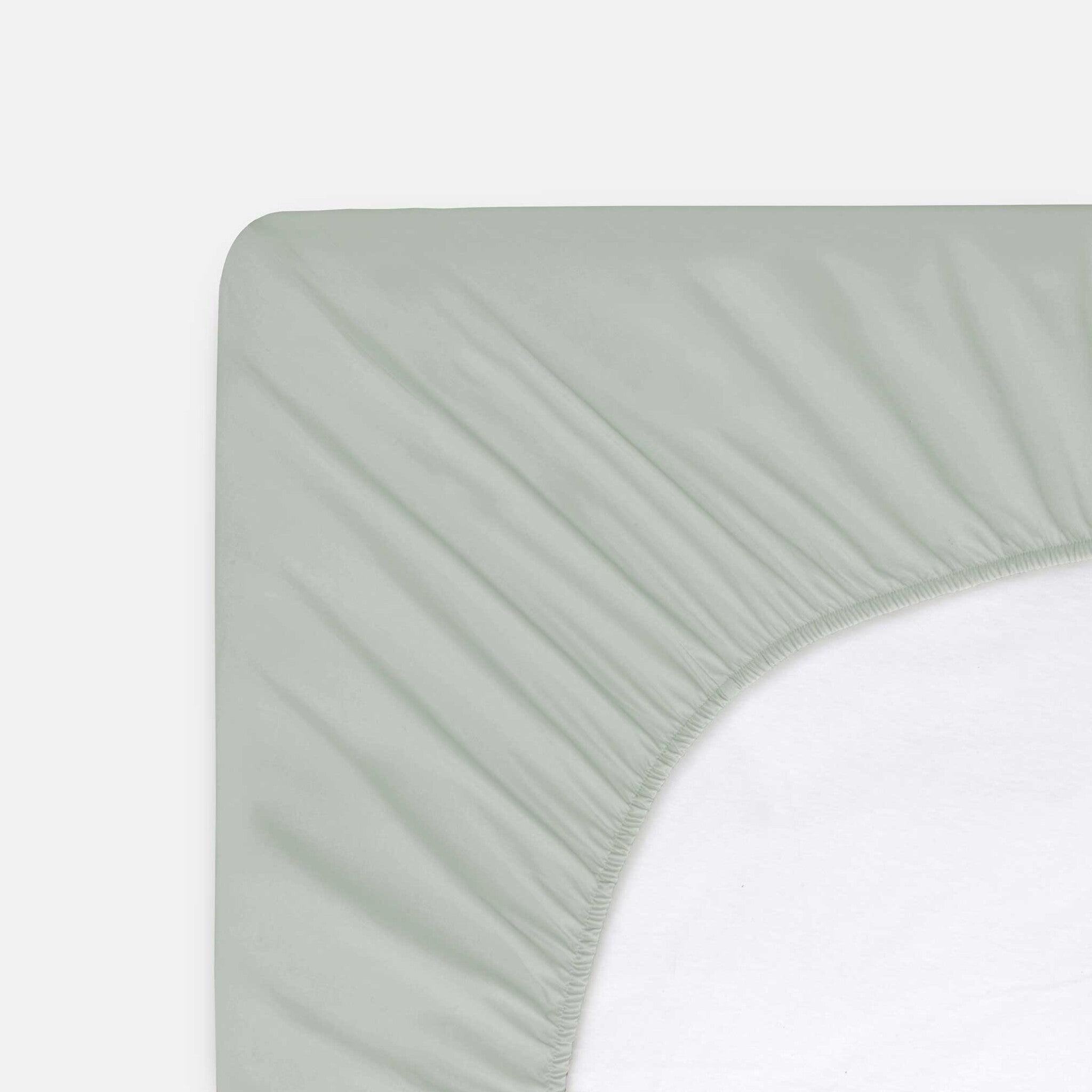 Byrklund Hoeslaken Bed Basics Cotton Grijsgroen
