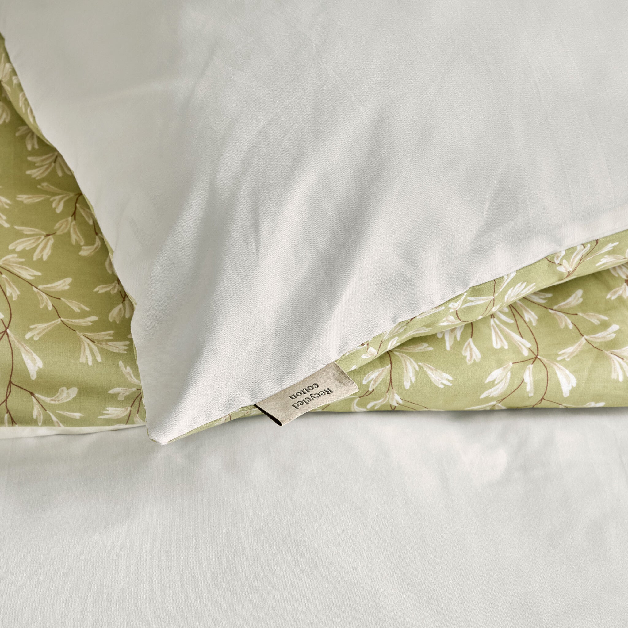 Dekbedovertrek Blooming Grace Groen / Wit