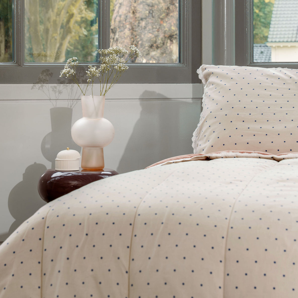 Dindi - Kussensloop Sweet & Sassy - Zand / Terracotta - Set van 2