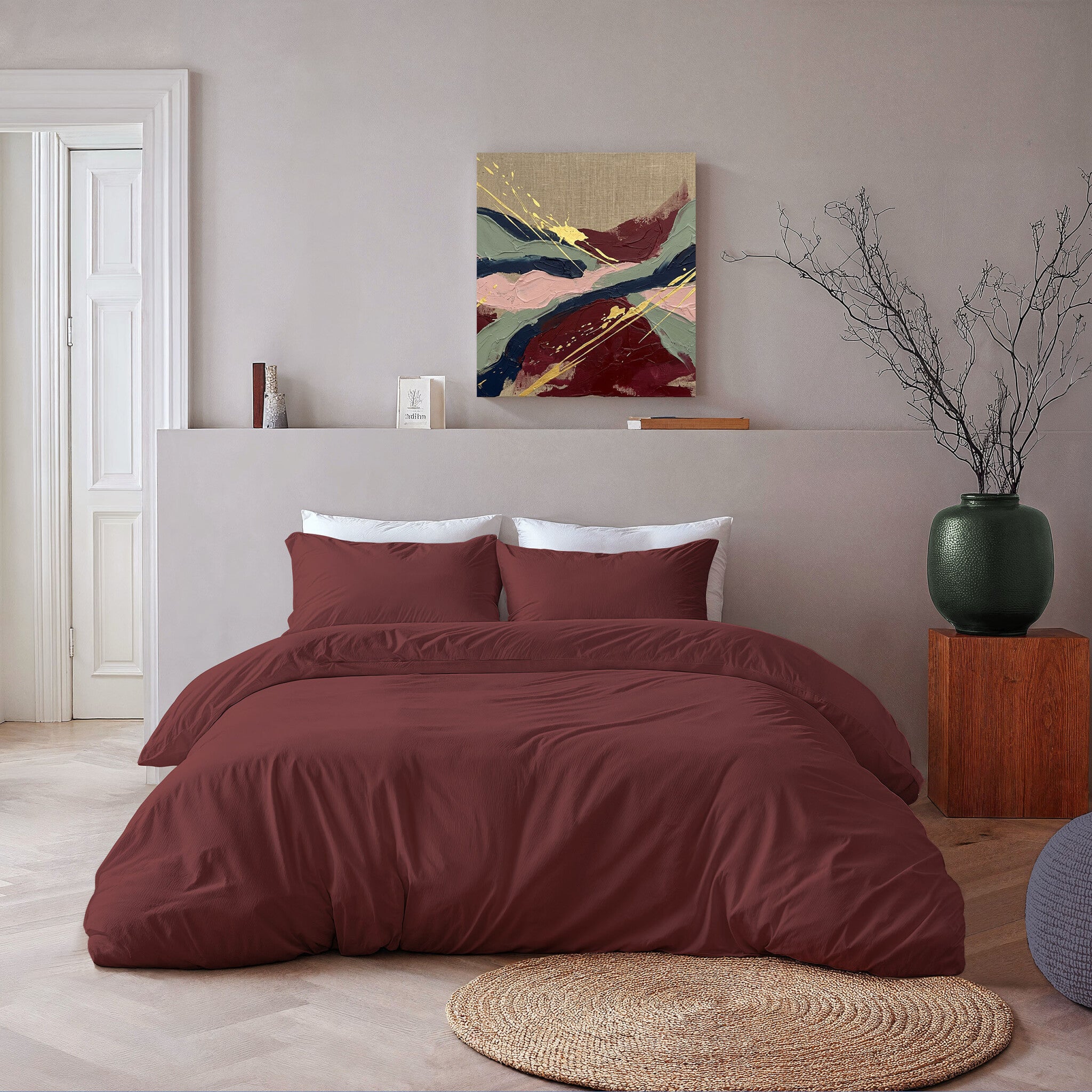 Byrklund - Dekbedovertrek Quiet Cozy - Aubergine