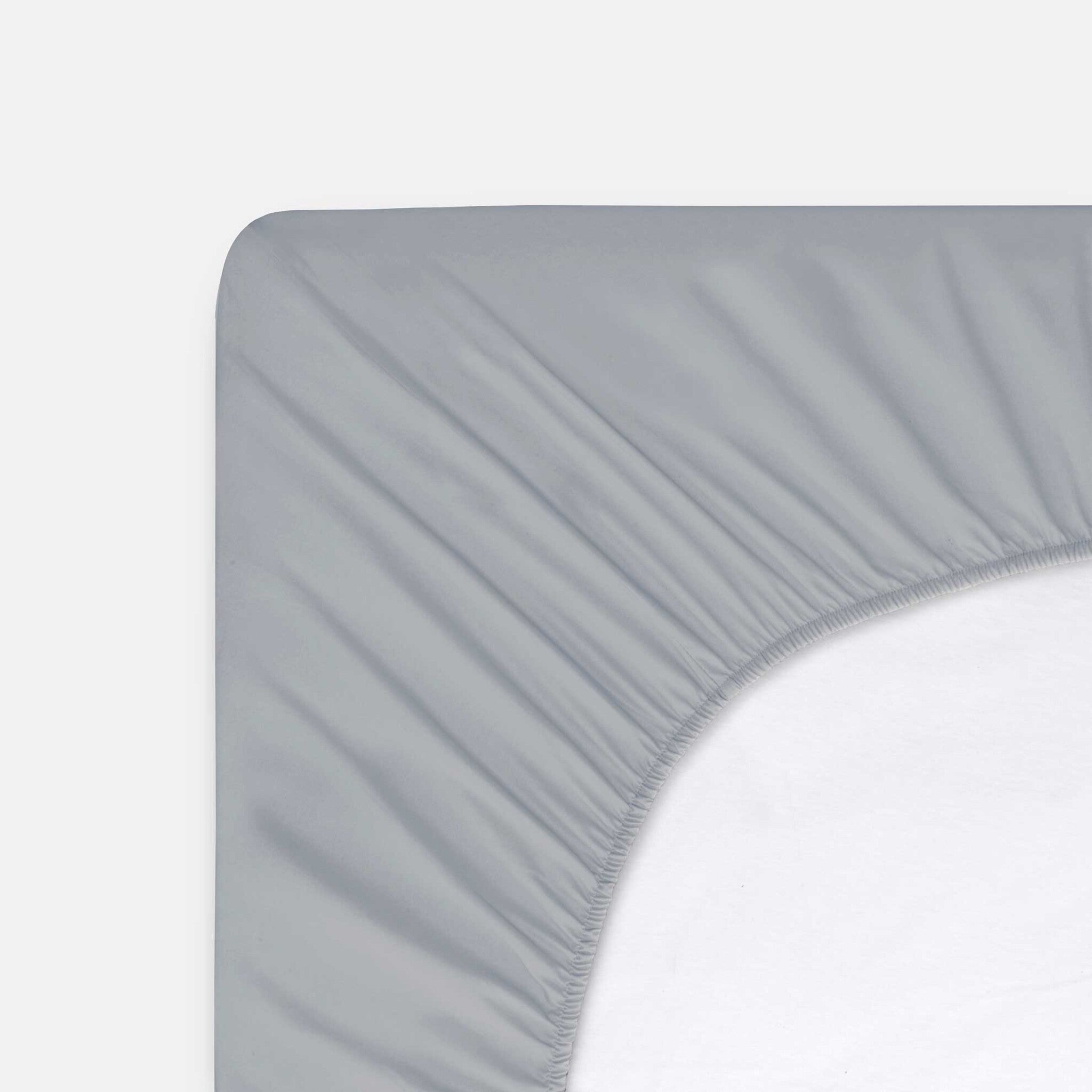 Byrklund Hoeslaken Bed Basics Cotton Licht Grijs