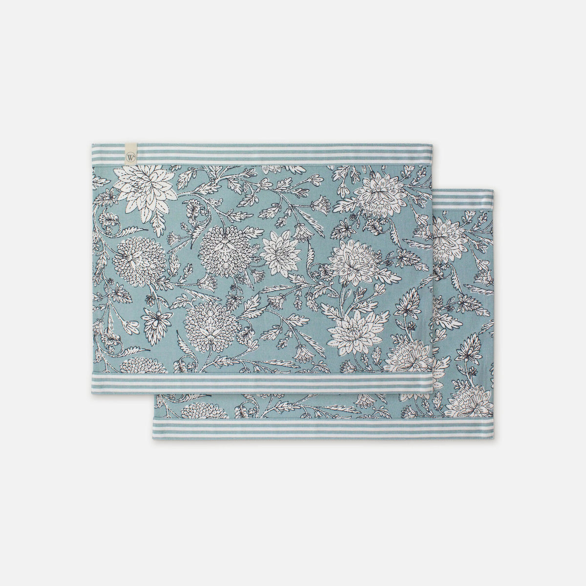 Walra - Placemat Set Breezing Bloom - Lichtblauw - Set van 2