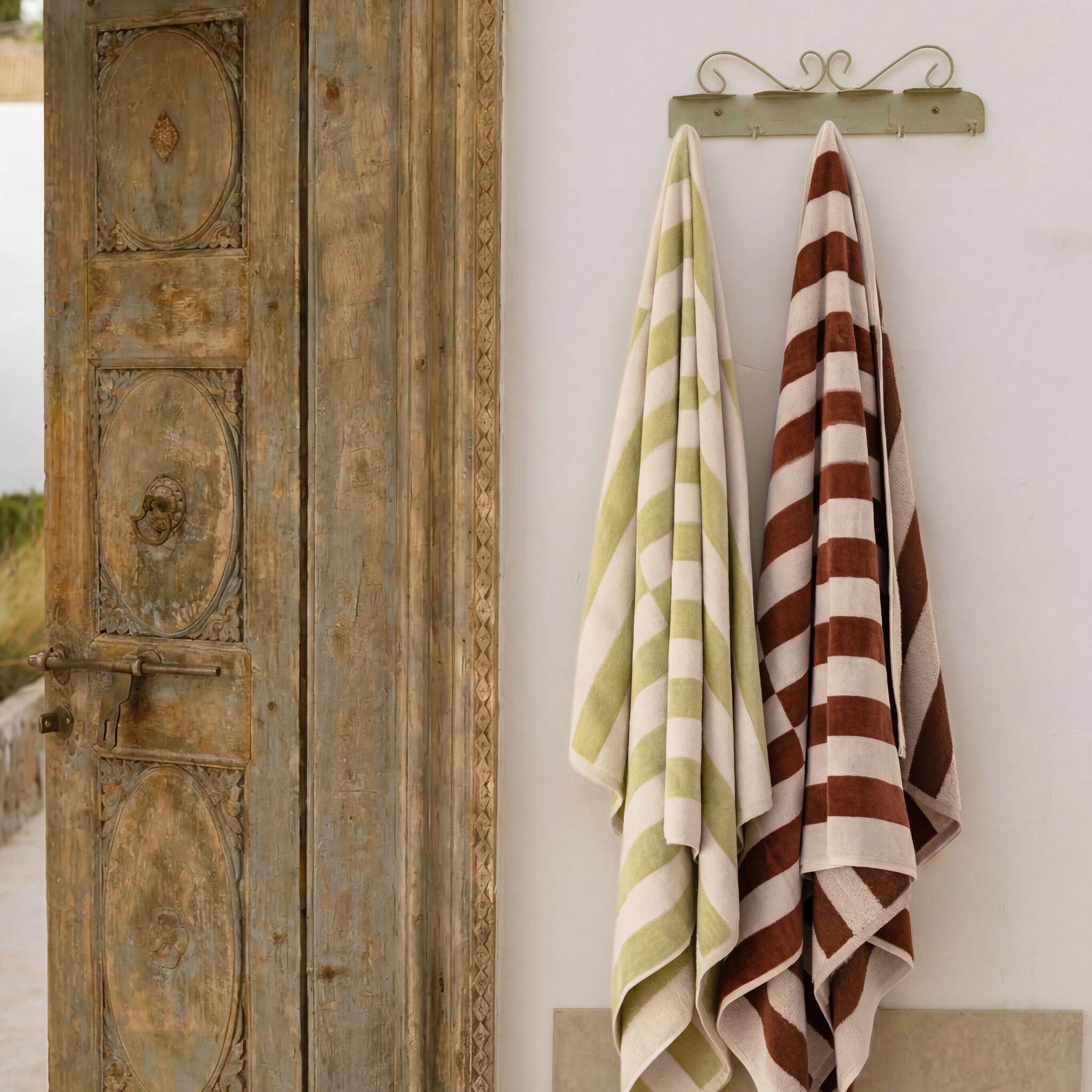 Walra - Strandlaken Salty Square - Bruin 100x180