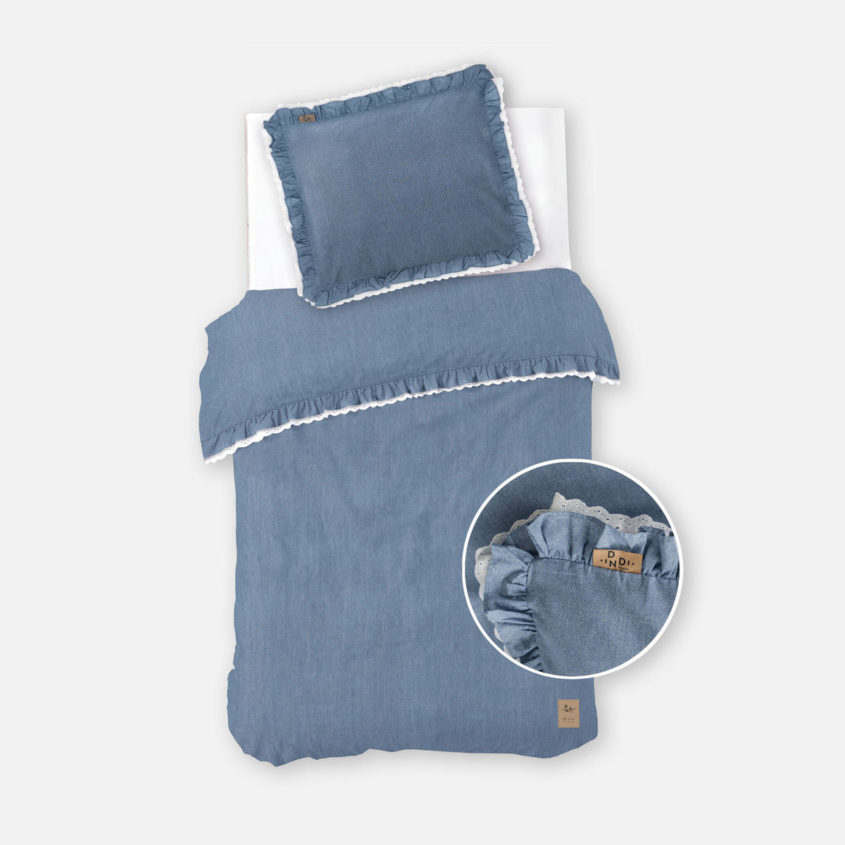 Dindi - Dekbedovertrek Denim Dream - Blauw