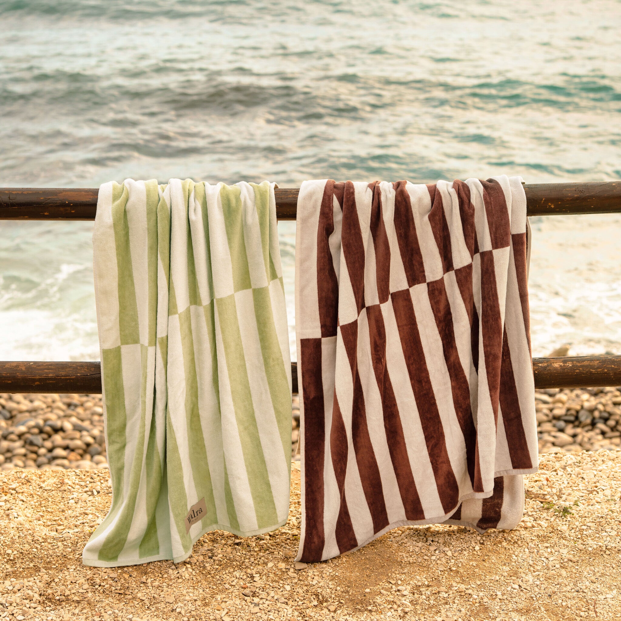 Walra - Strandlaken Salty Square - Bruin 100x180