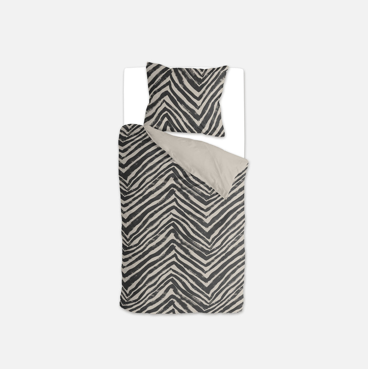 Byrklund - Dekbedovertrek Zanny Zebra- Zwart / Beige