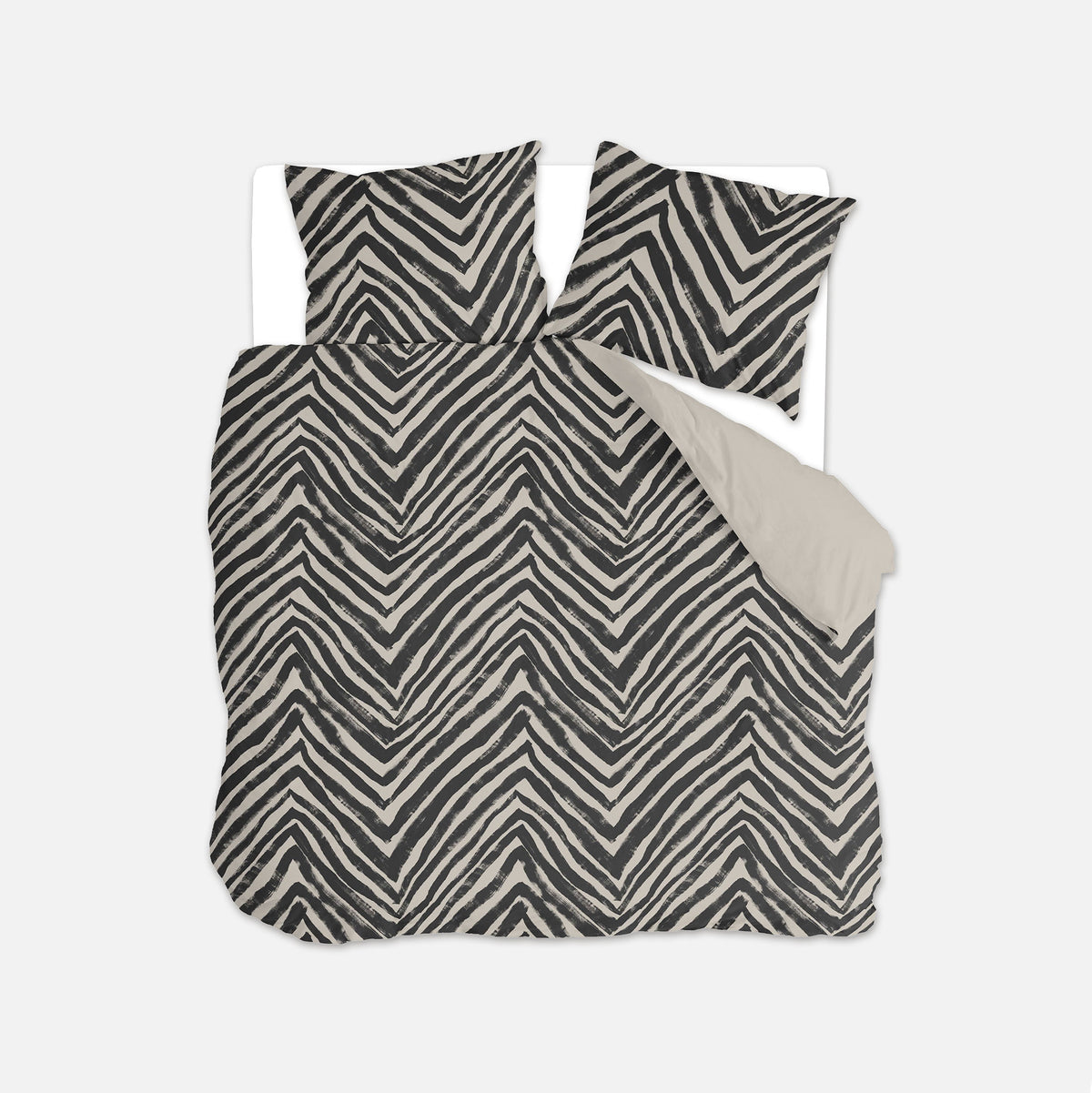 Byrklund - Dekbedovertrek Zanny Zebra- Zwart / Beige