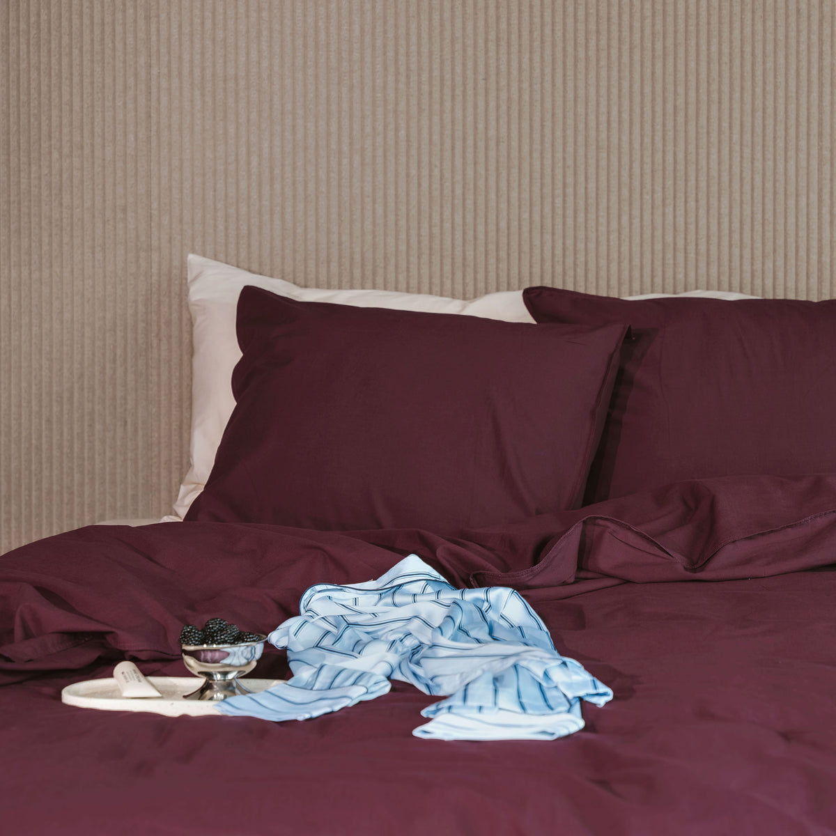 Byrklund - Dekbedovertrek Quiet Cozy - Aubergine