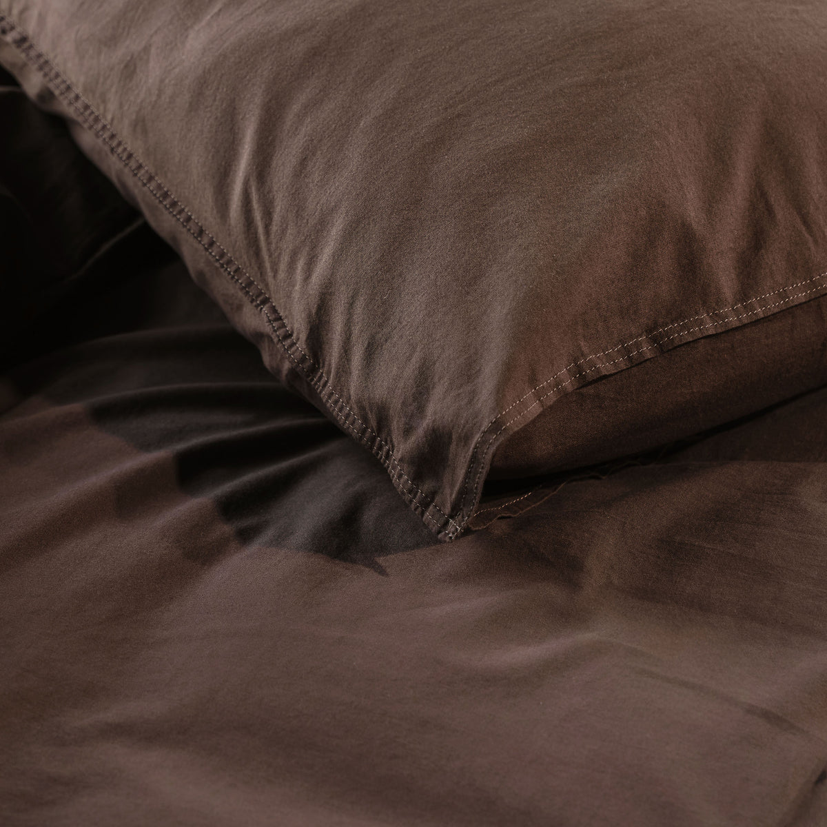 Byrklund - Dekbedovertrek Quiet Cozy - Chocolate Brown