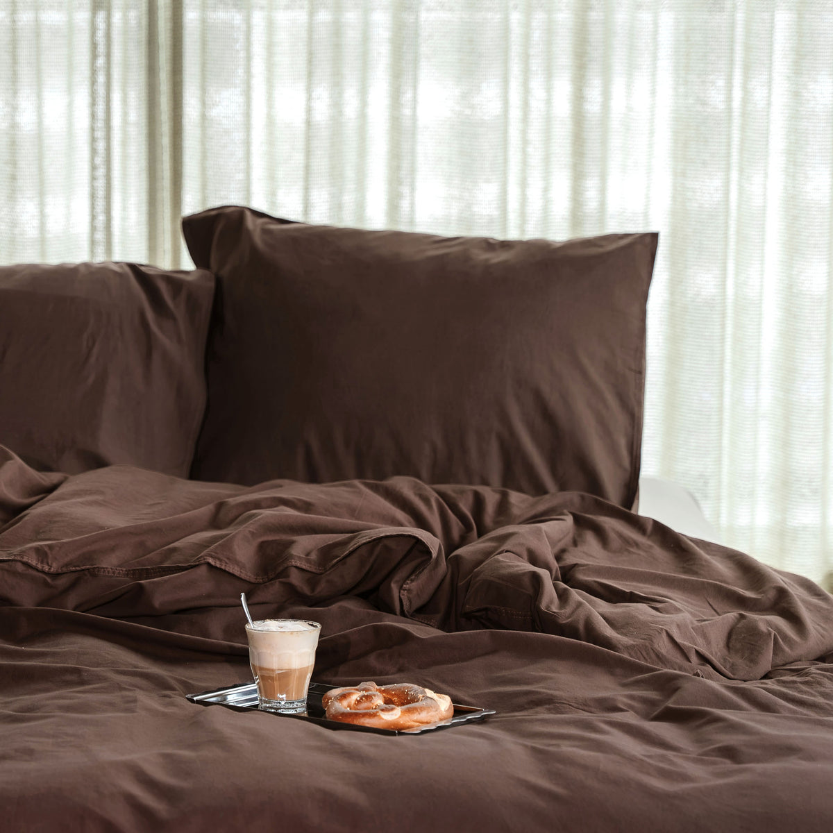 Byrklund - Dekbedovertrek Quiet Cozy - Chocolate Brown