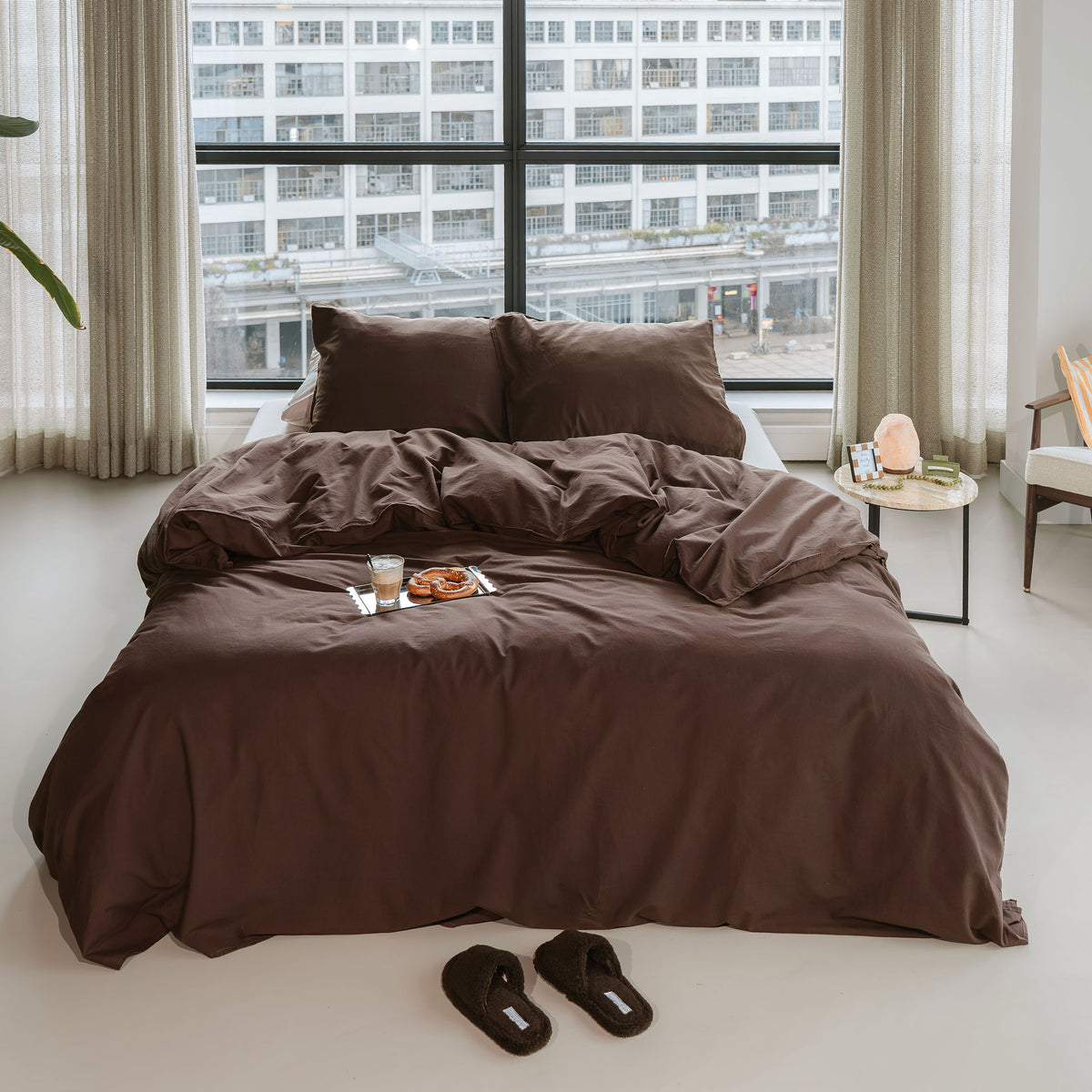 Byrklund - Dekbedovertrek Quiet Cozy - Chocolate Brown