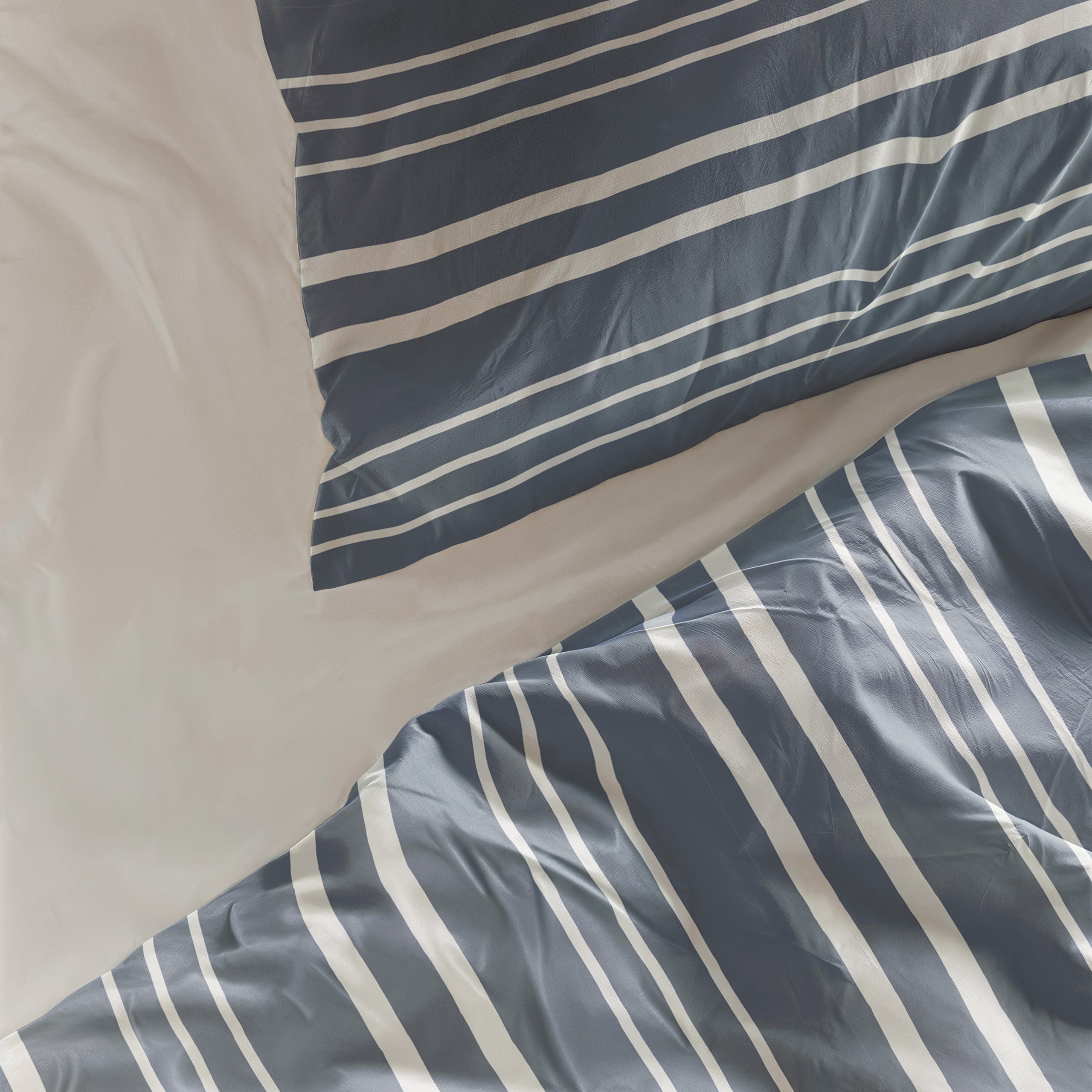Byrklund - Dekbedovertrek Steady Stripes - Blauw