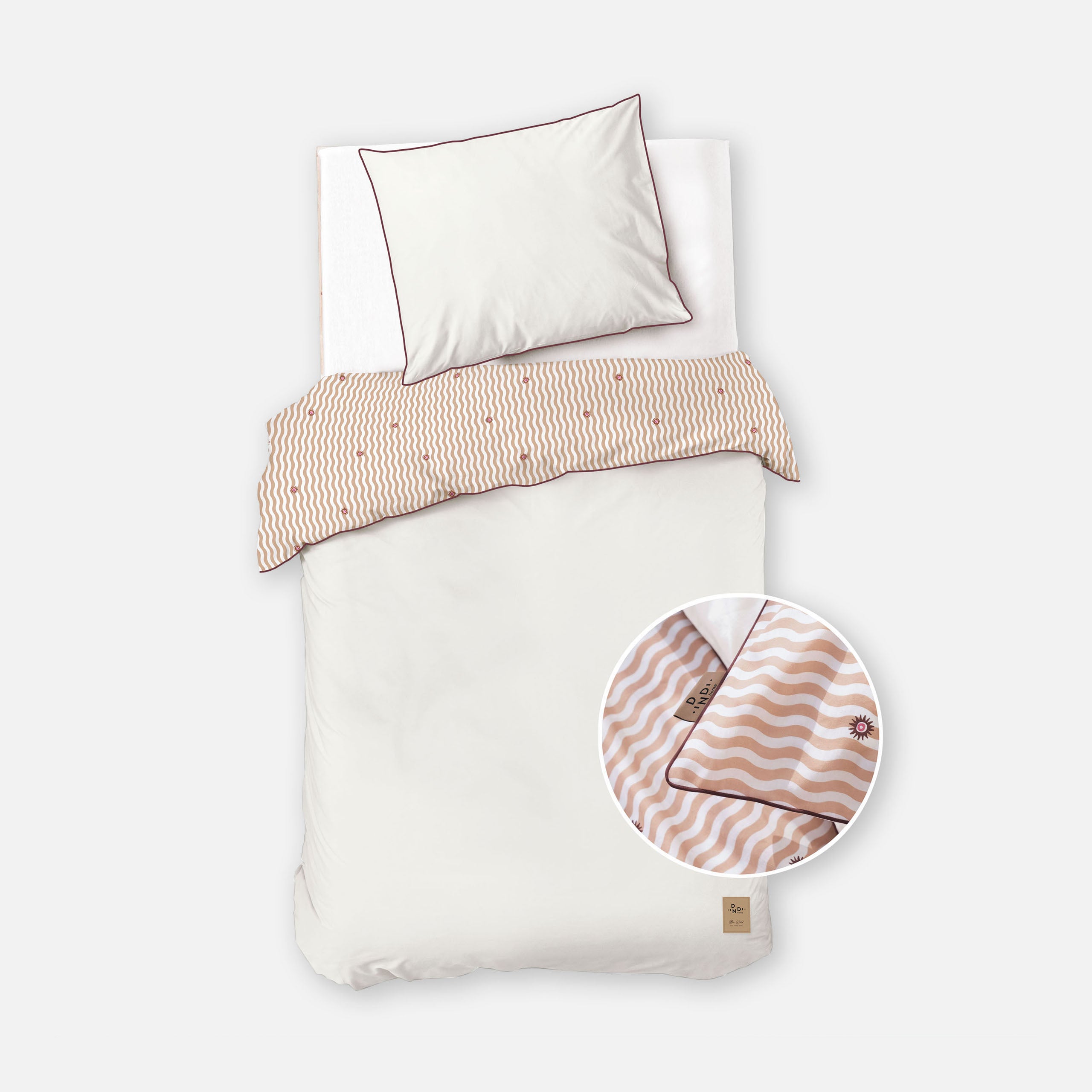 Dekbedovertrek Sunny Swirl Bruin / Off White