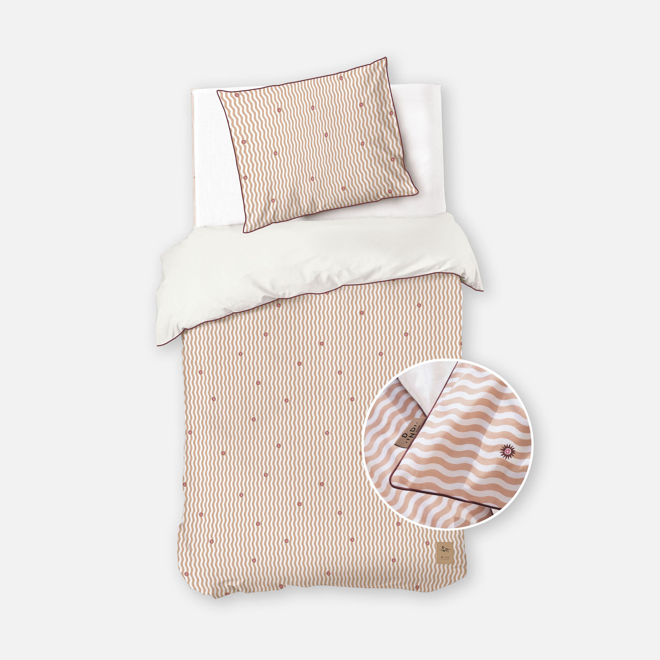 Dekbedovertrek Sunny Swirl Bruin / Off White