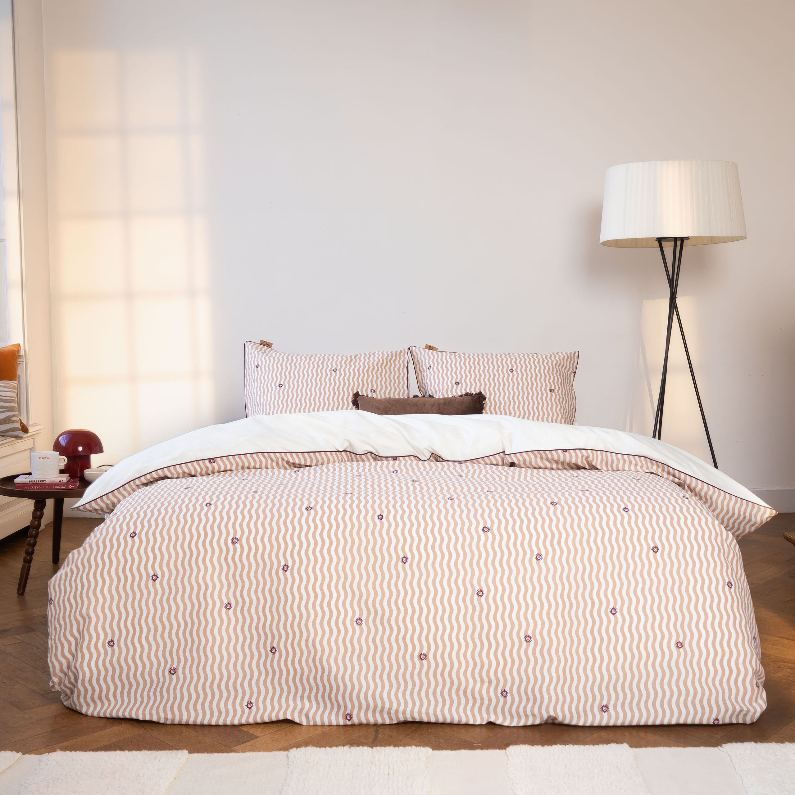 Dekbedovertrek Sunny Swirl Bruin / Off White