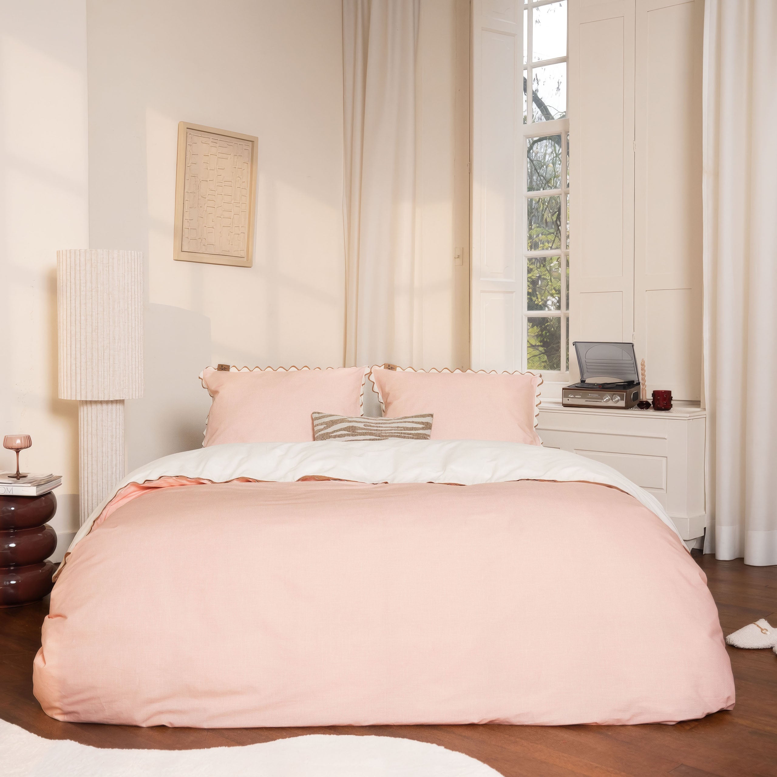 Dekbedovertrek Sweet & Curvy Roze / Beige