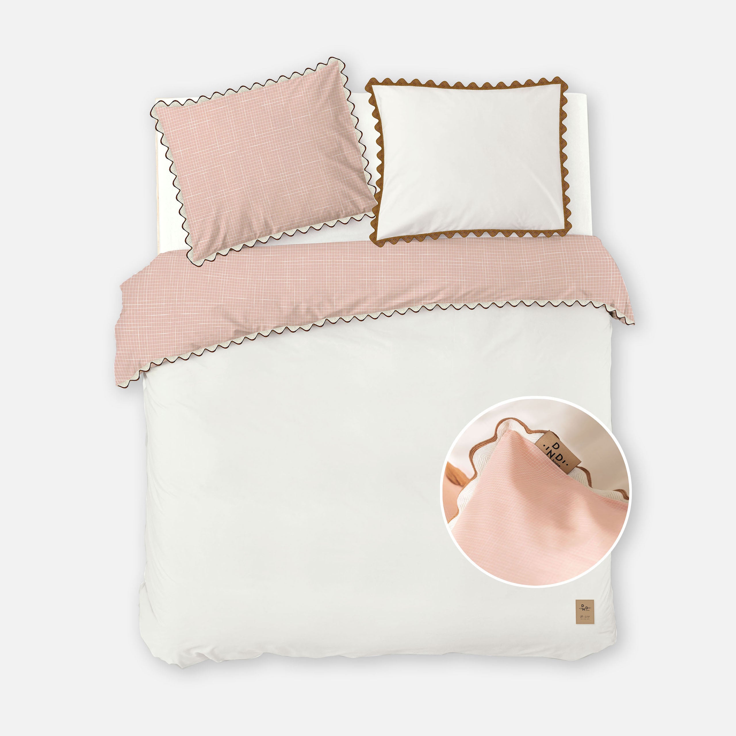 Dekbedovertrek Sweet & Curvy Roze / Beige