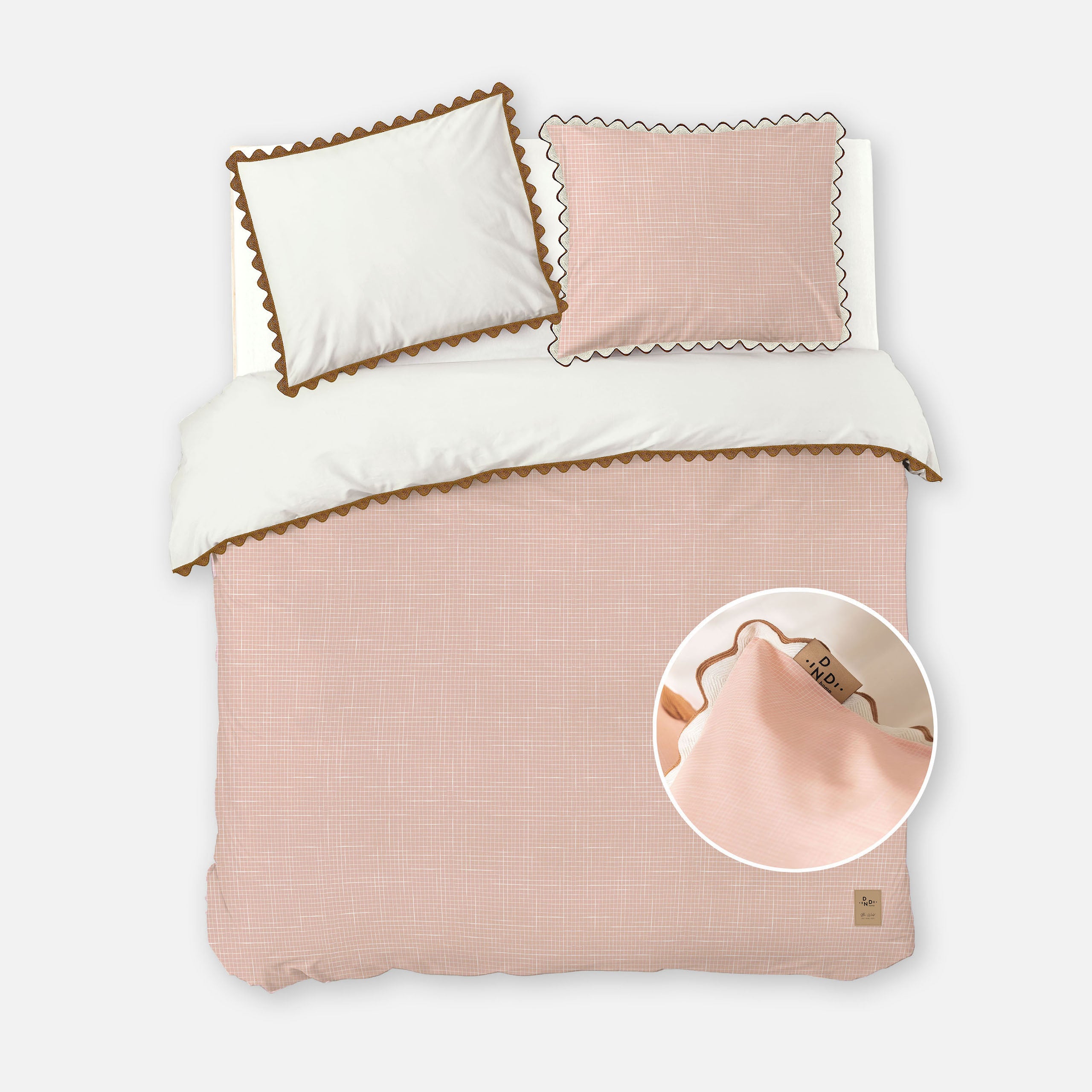 Dekbedovertrek Sweet & Curvy Roze / Beige