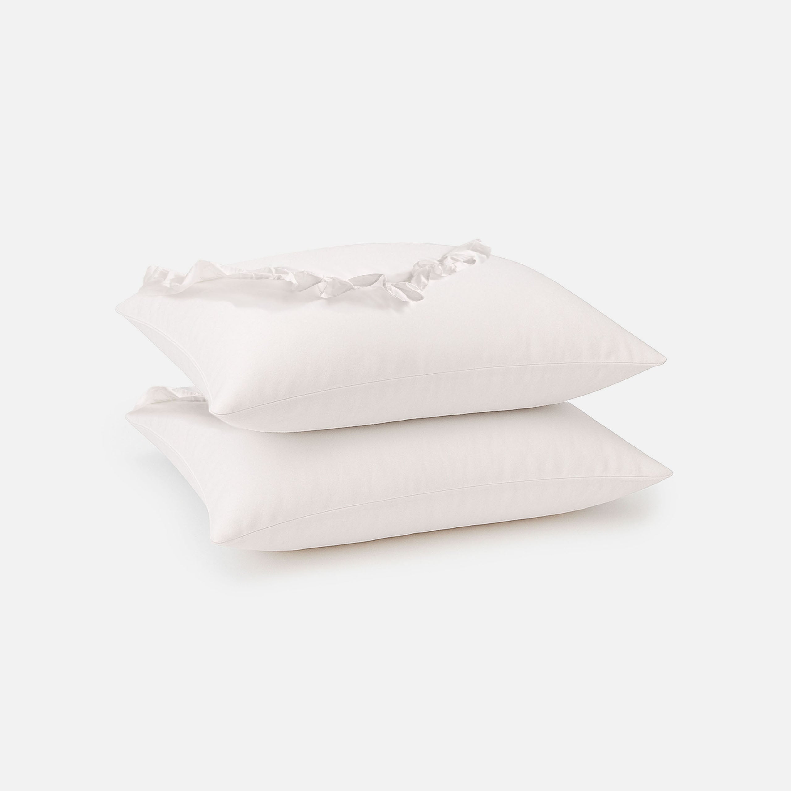 Kussensloop White Ruffle 2x 60x70 cm
