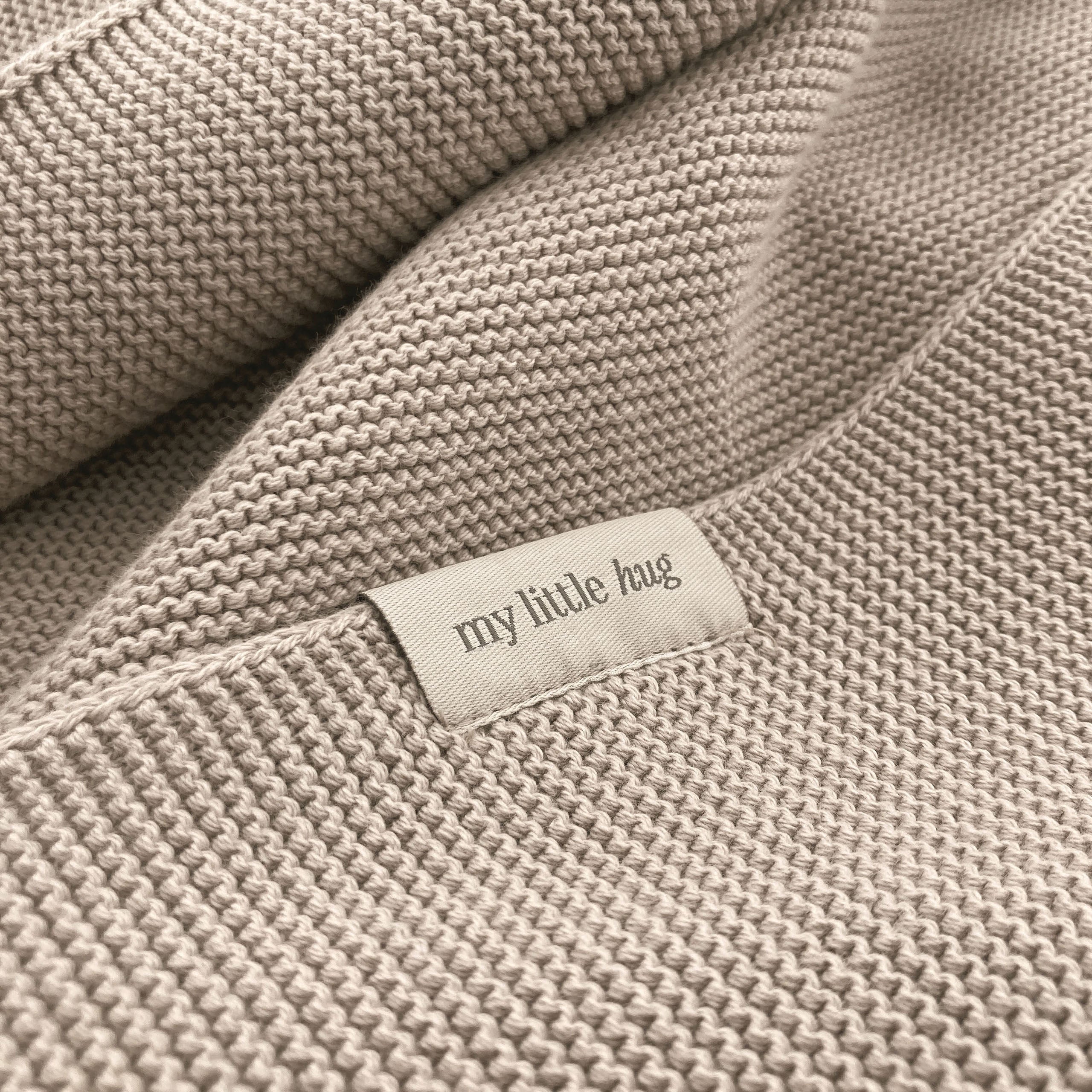 Ledikantdeken gebreid Beige