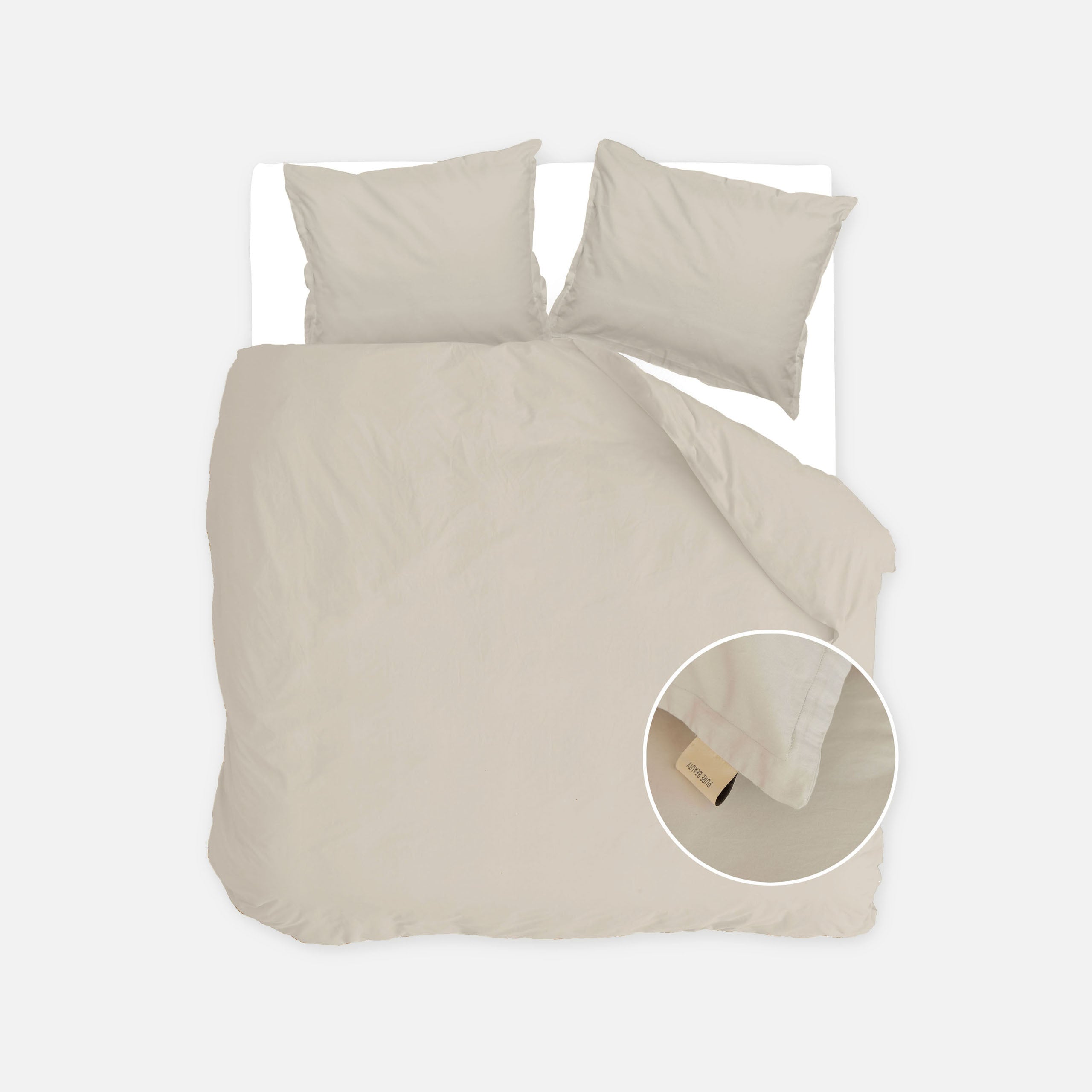 Dekbedovertrek Vintage Satin Zand