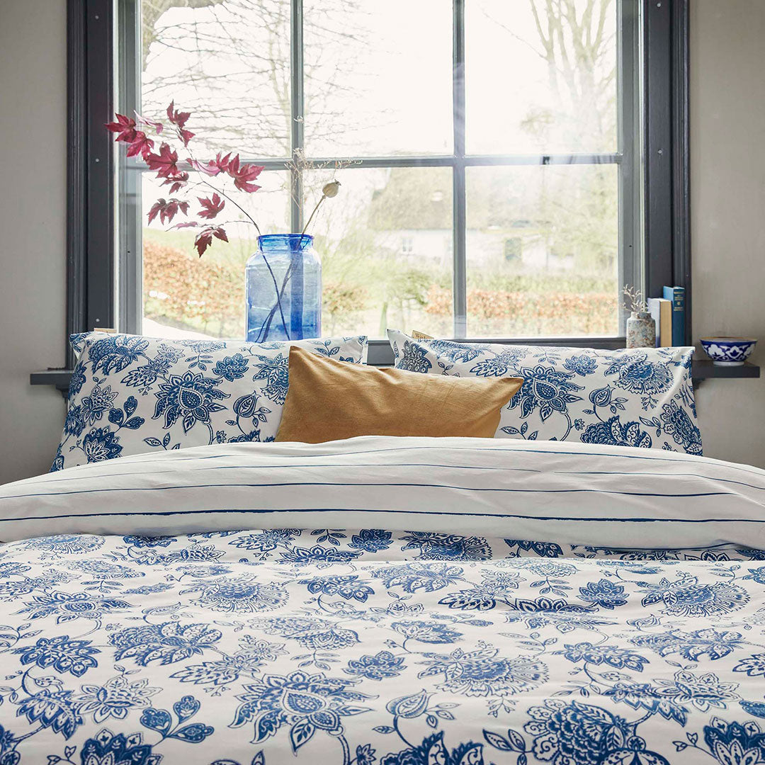 Dekbedovertrek Blue Memories Blauw / Wit