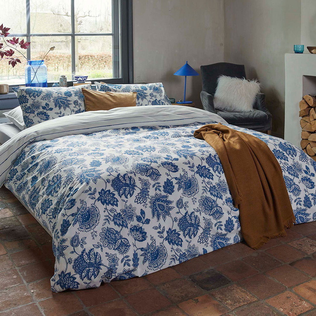 Dekbedovertrek Blue Memories Blauw / Wit