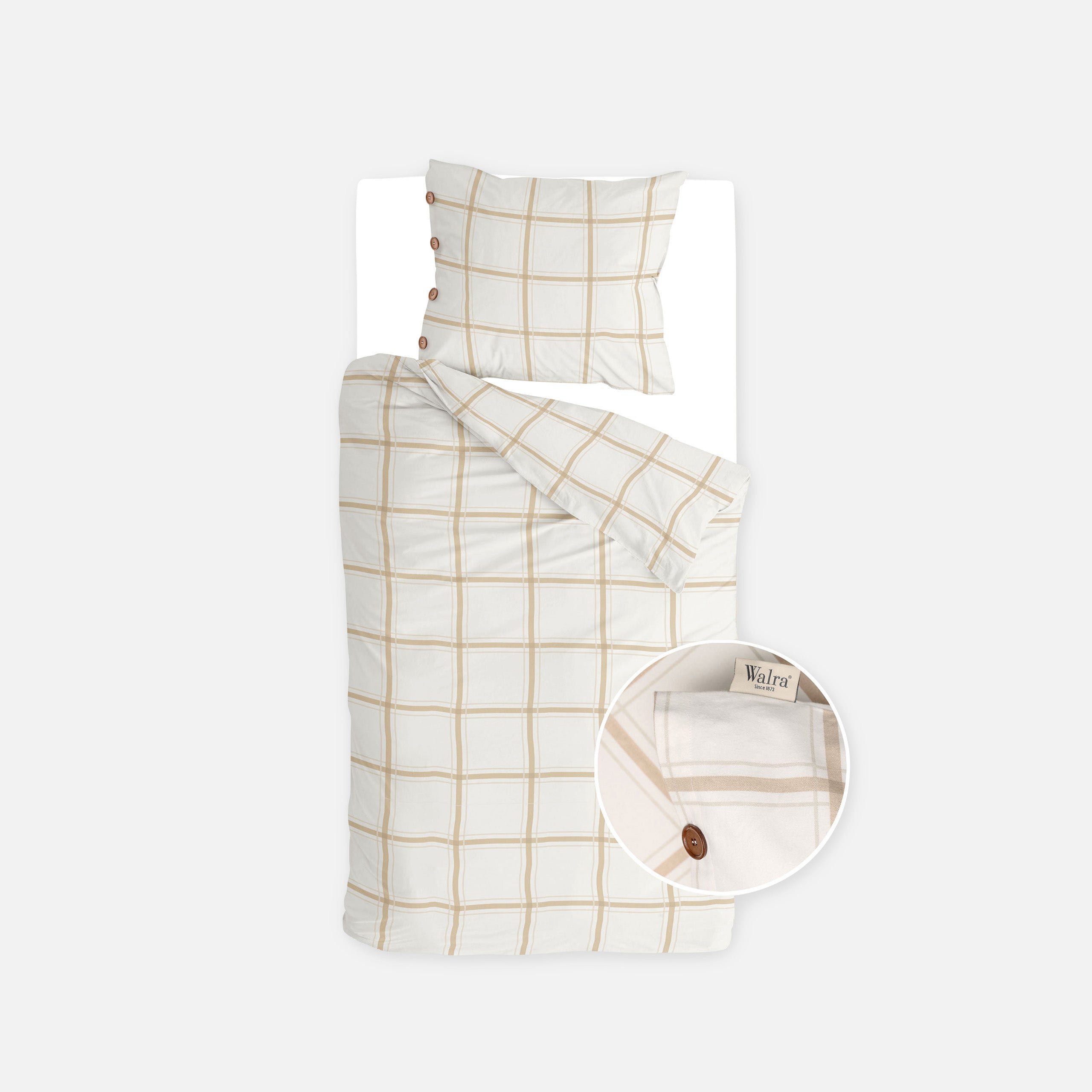 Dekbedovertrek Comfort Checks Off White