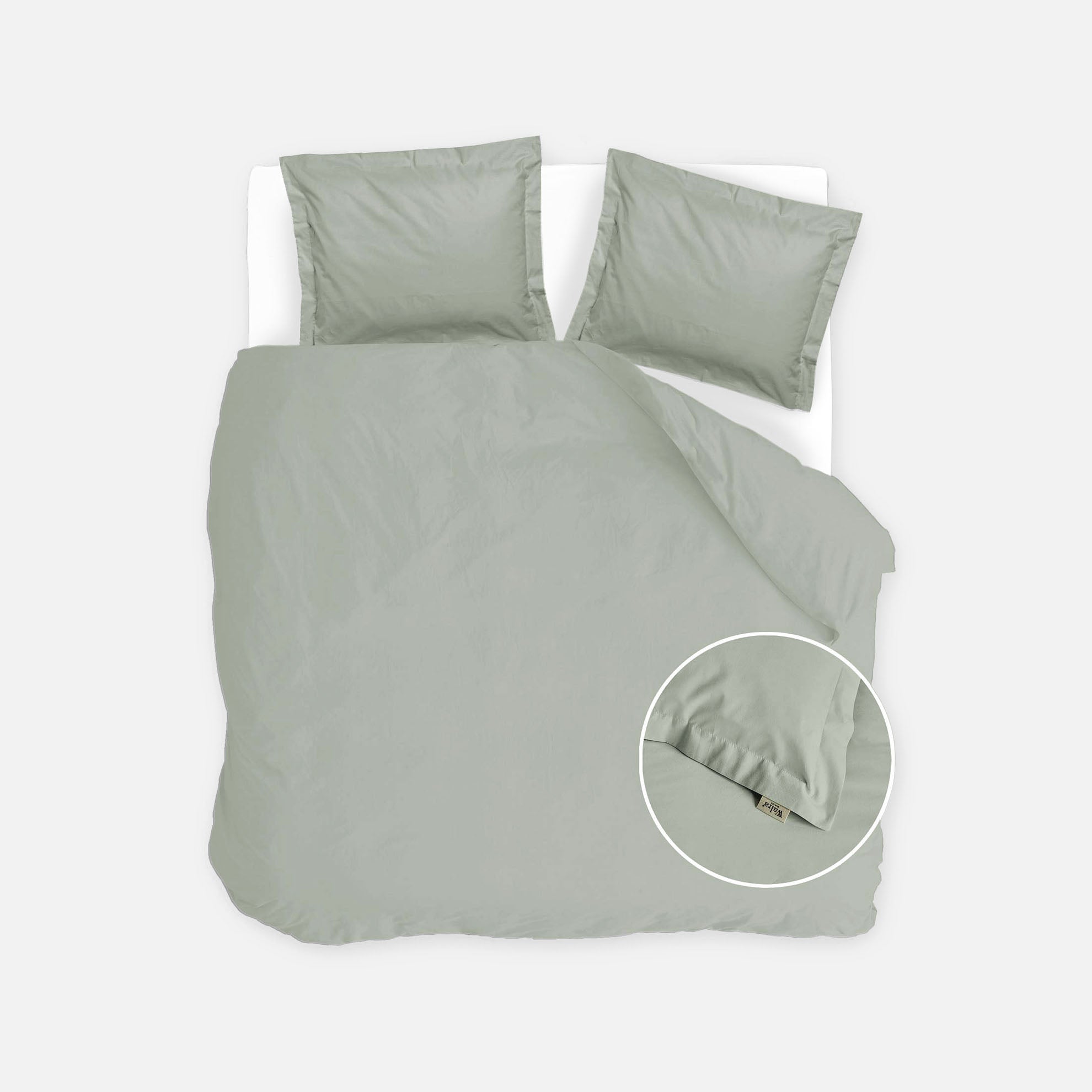Dekbedovertrek Forever Cotton Licht Grijs / Groen