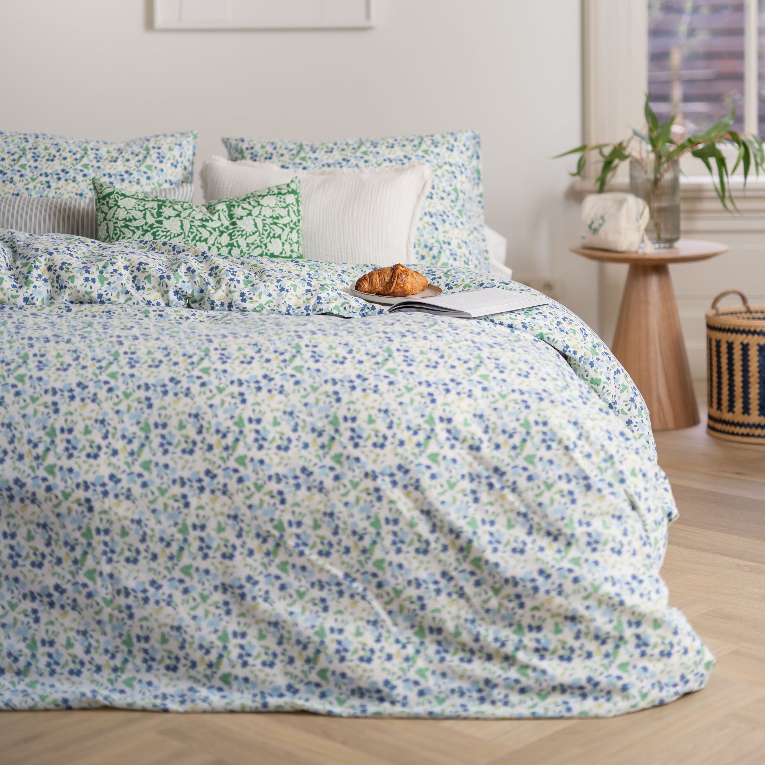 Dekbedovertrek Remade Flower Fairytale Blauw