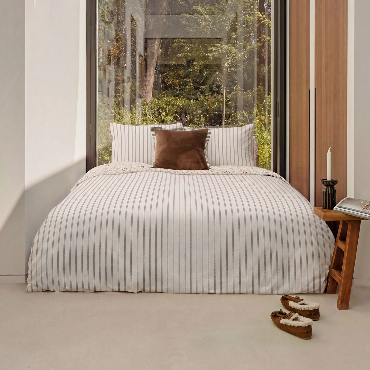 Walra - Dekbedovertrek Brush & Bloom - Zand