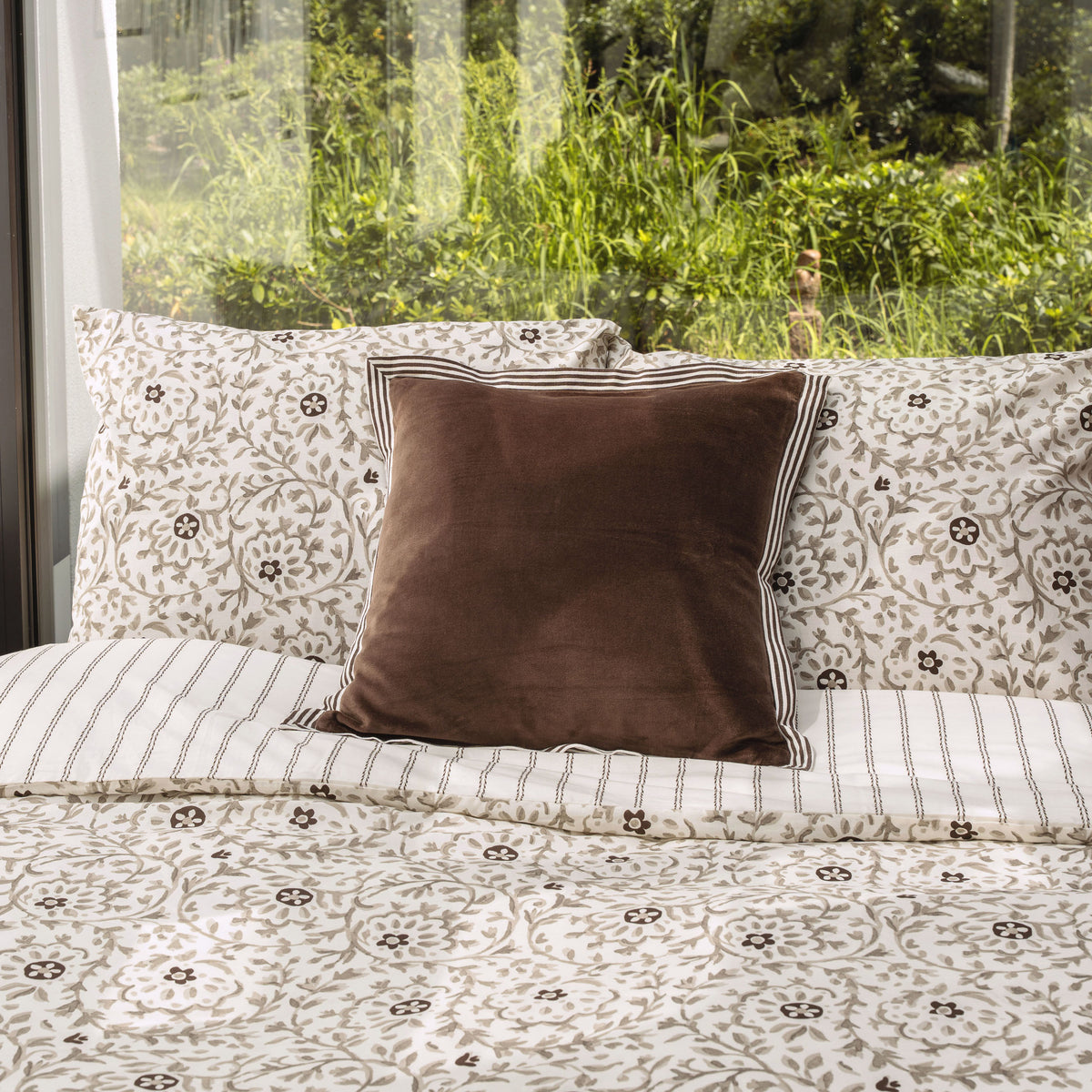 Walra - Dekbedovertrek Brush & Bloom - Zand