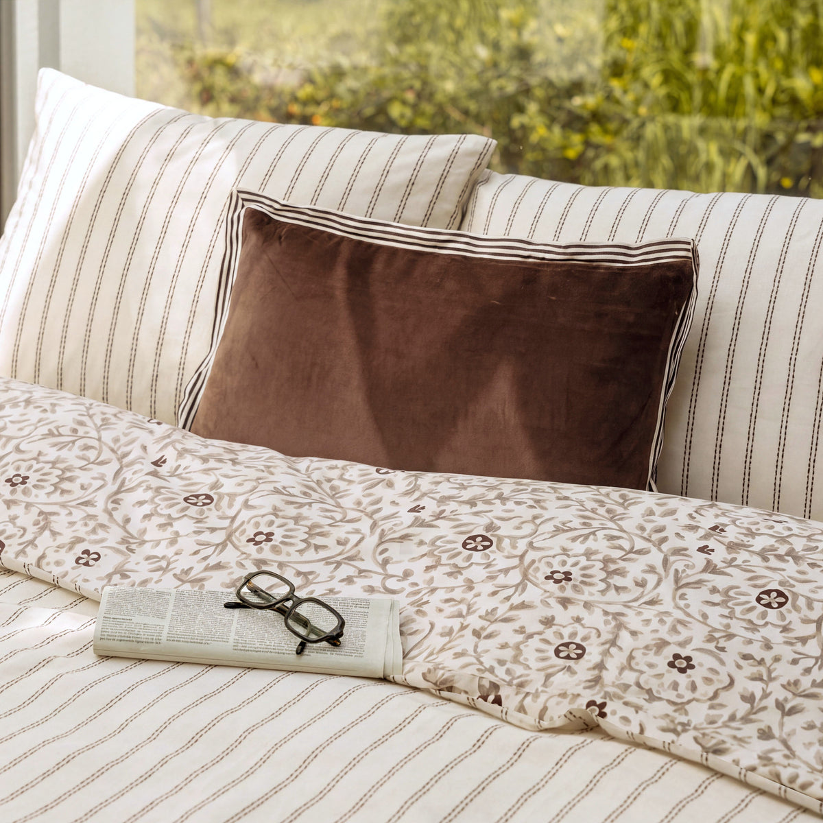Walra - Dekbedovertrek Brush & Bloom - Zand