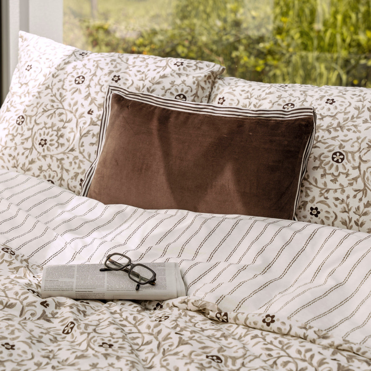 Walra - Dekbedovertrek Brush & Bloom - Zand