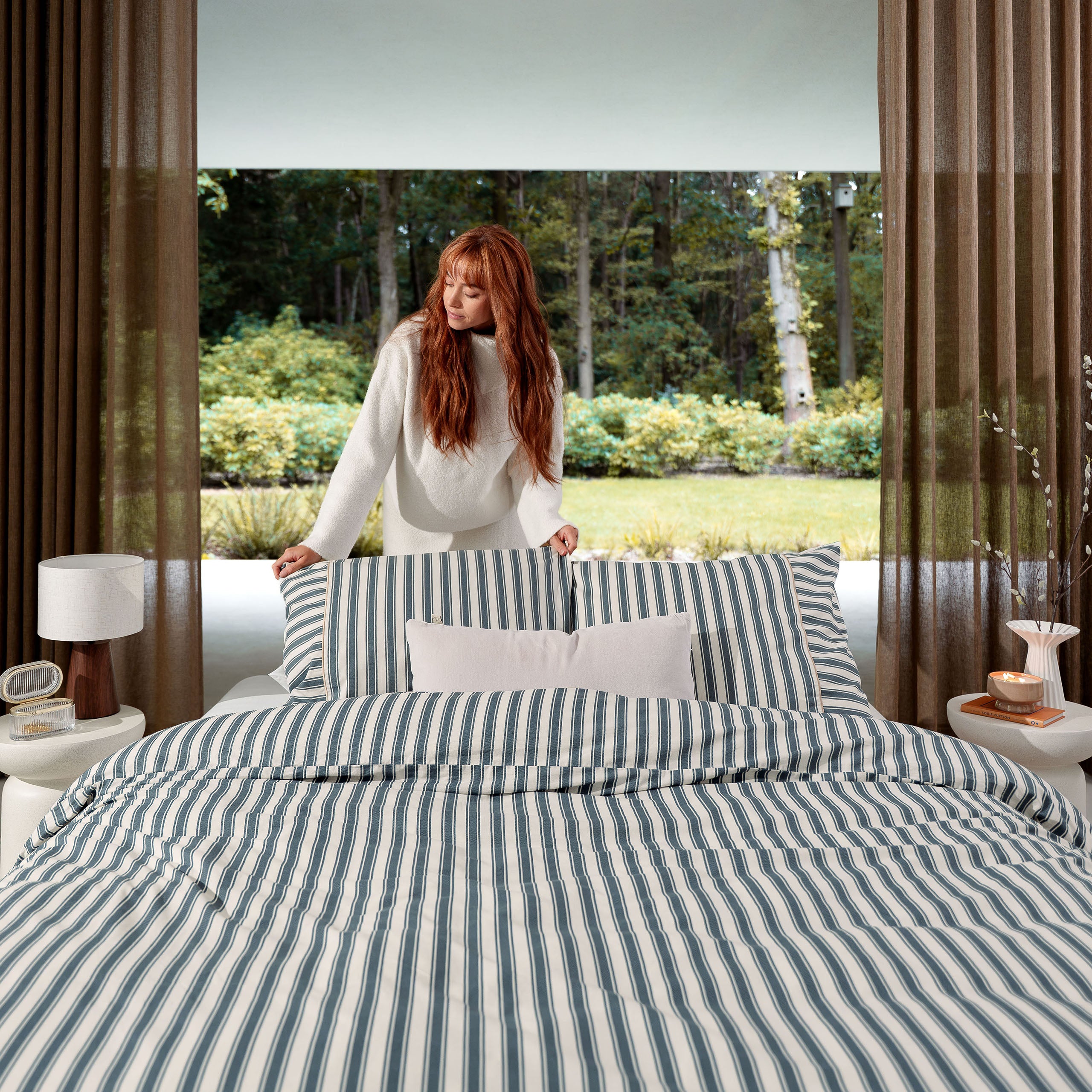 Dekbedovertrek Refined Lines Blauw