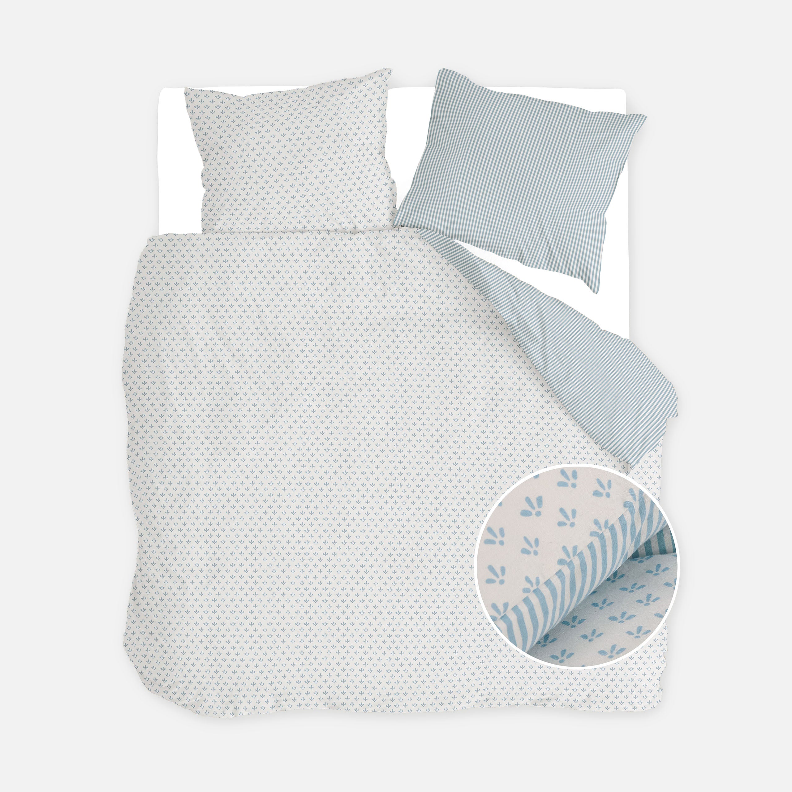 Dekbedovertrek Warm Whispers Off White / Blauw