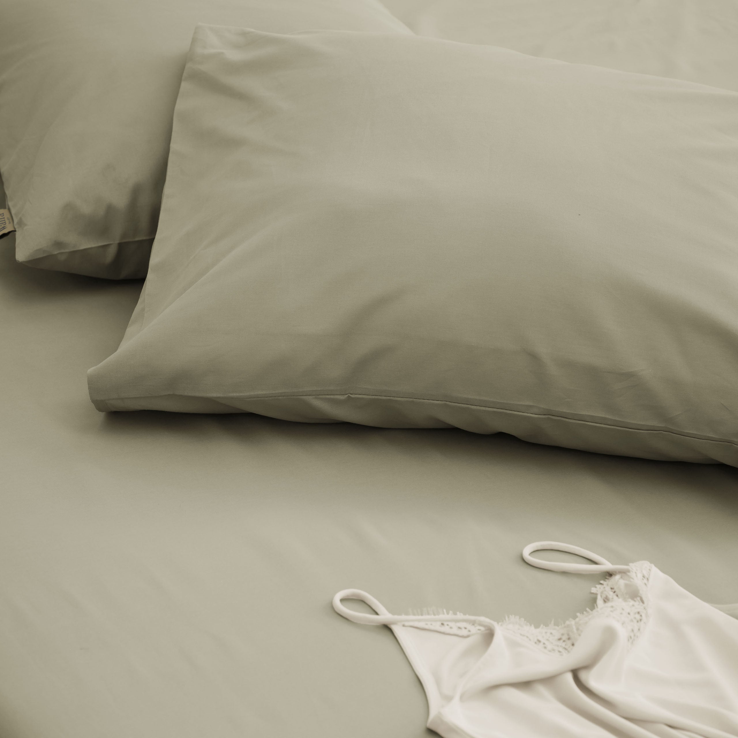 Kussensloop Crispy Cotton Groen 2x 60x70