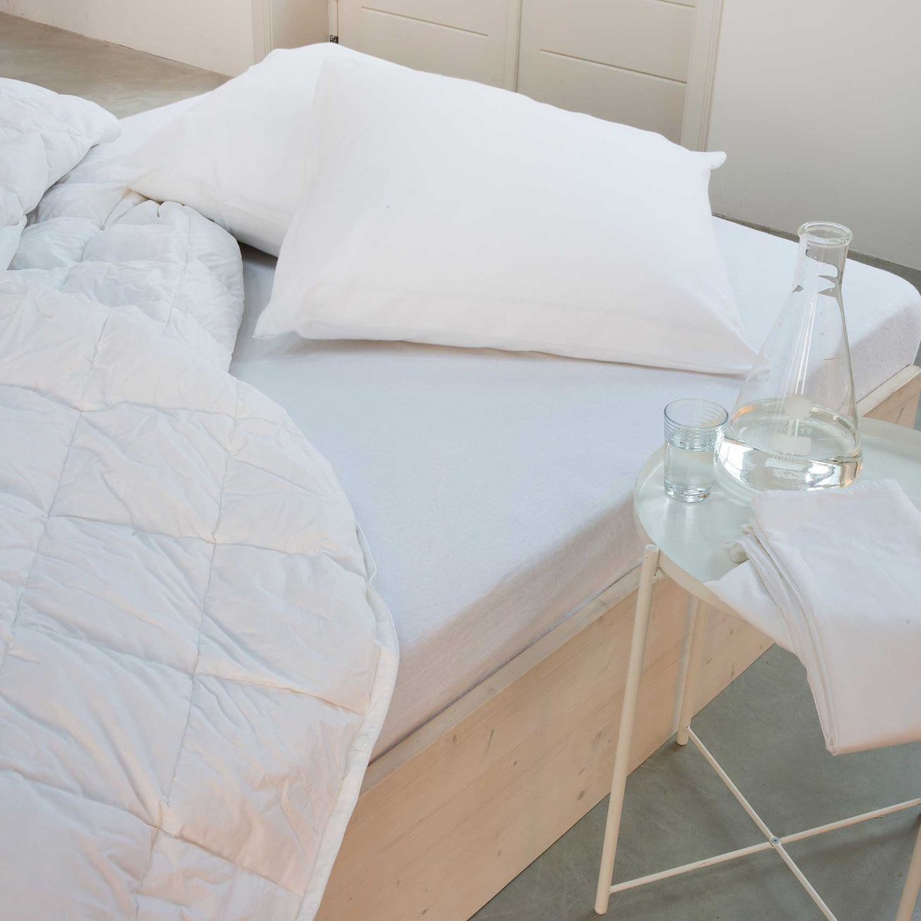 Molton Cotton Cover Wit