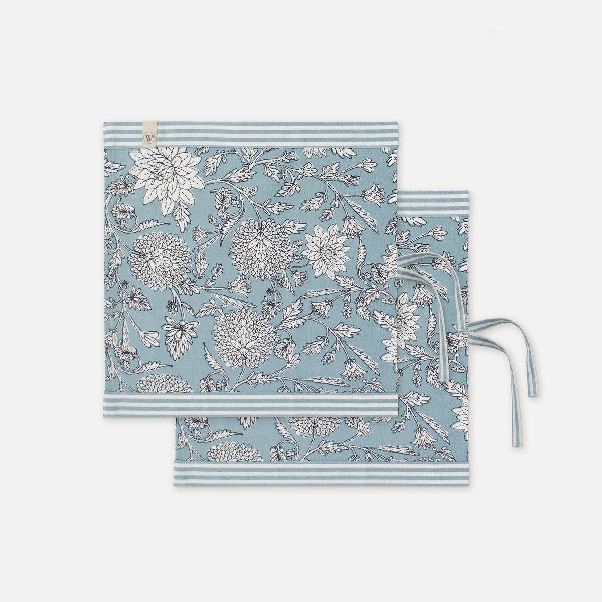 Walra - Servet Set Breezing Bloom - Lichtblauw - Set van 2