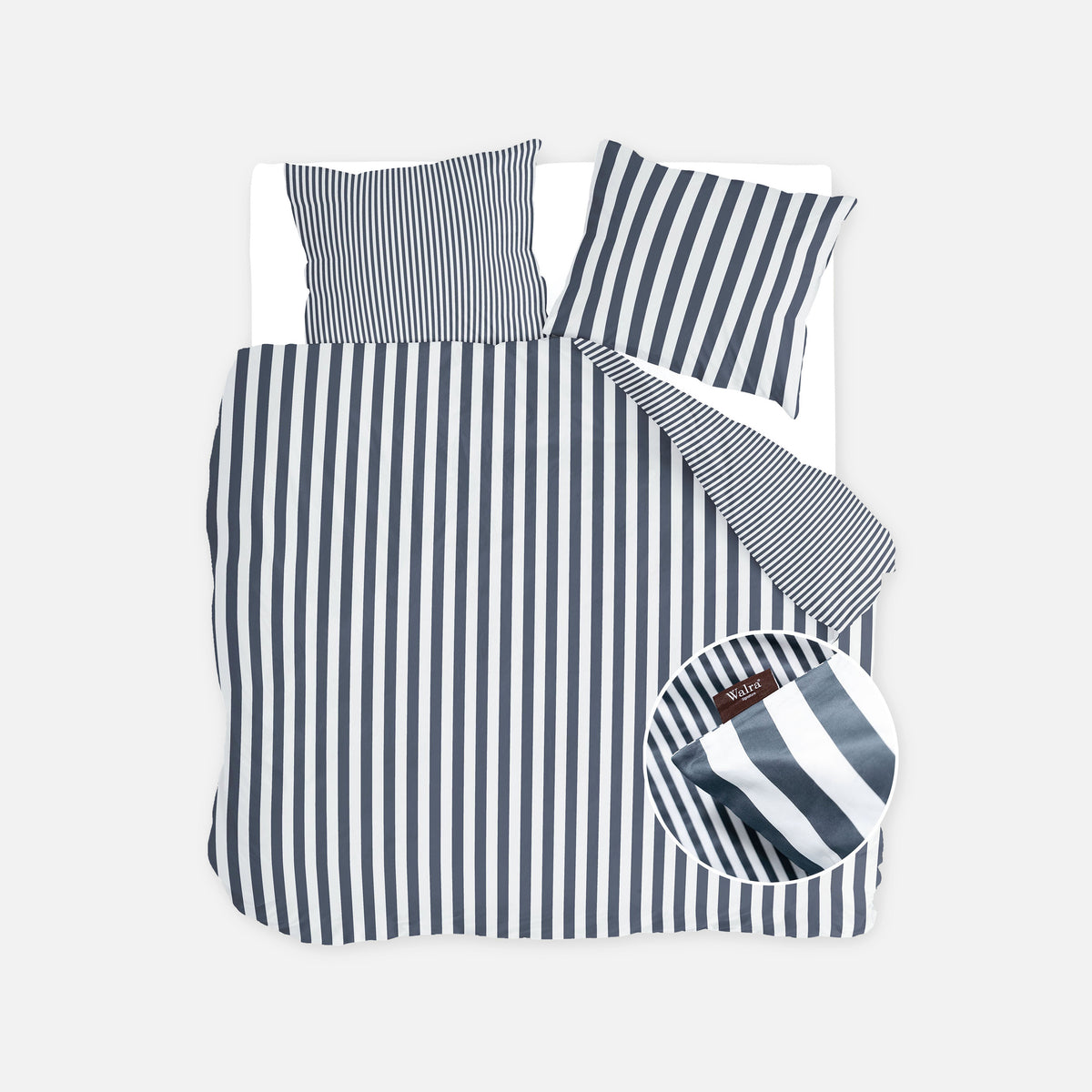 Dekbedovertrek Signature Elegant Stripes Wit / Blauw