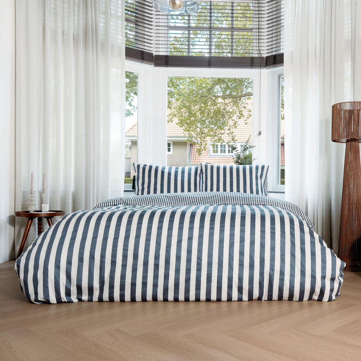 Dekbedovertrek Signature Elegant Stripes Wit / Blauw