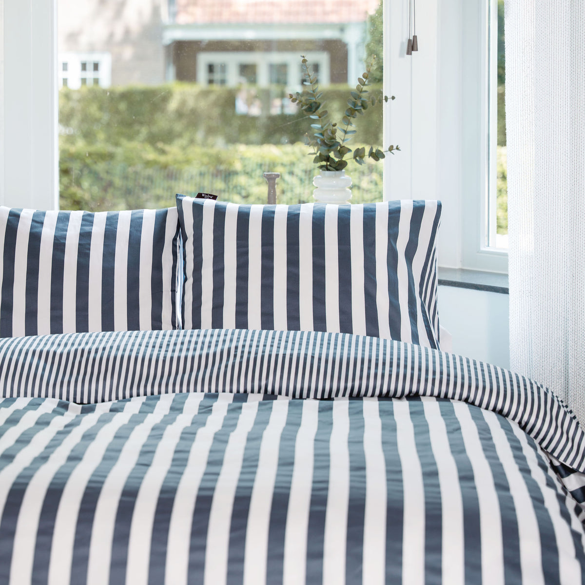 Dekbedovertrek Signature Elegant Stripes Wit / Blauw